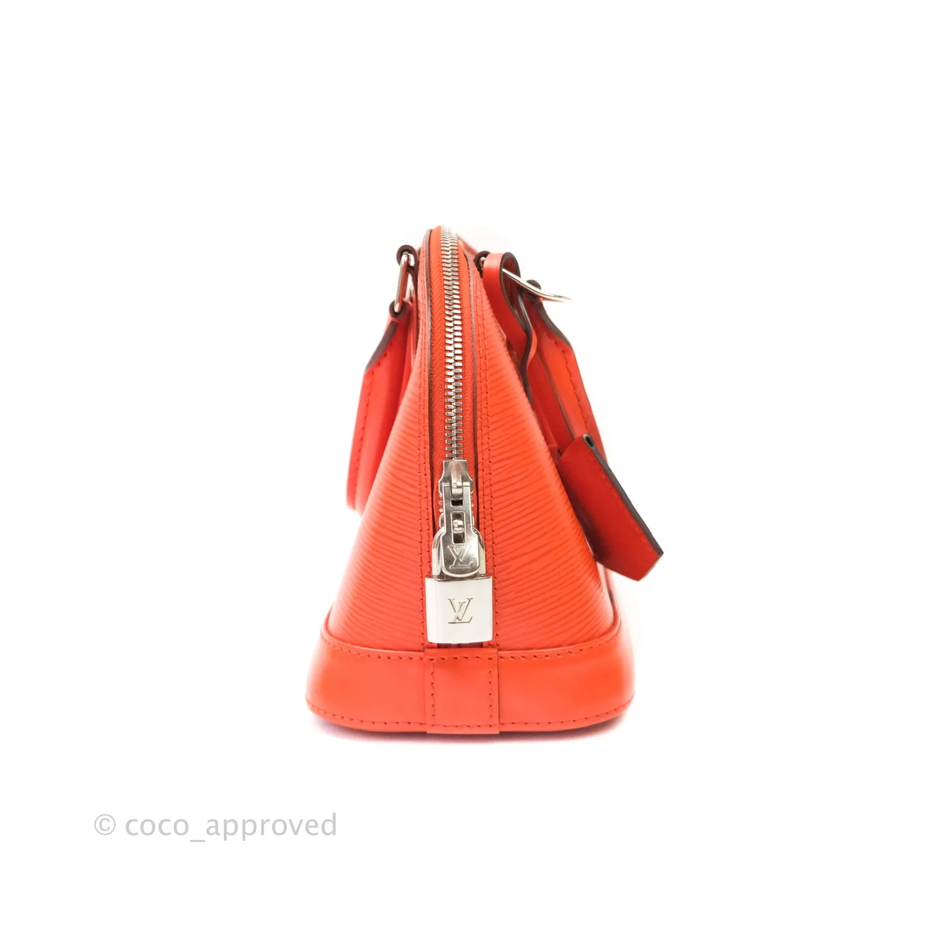 Louis Vuitton Epi Alma BB Orange Silver Hardware