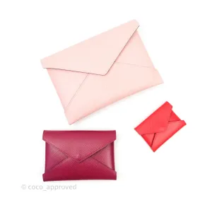 Louis Vuitton Epi Kirigami Pochette Set Rose Ballerine Fuchsia Coquelicot