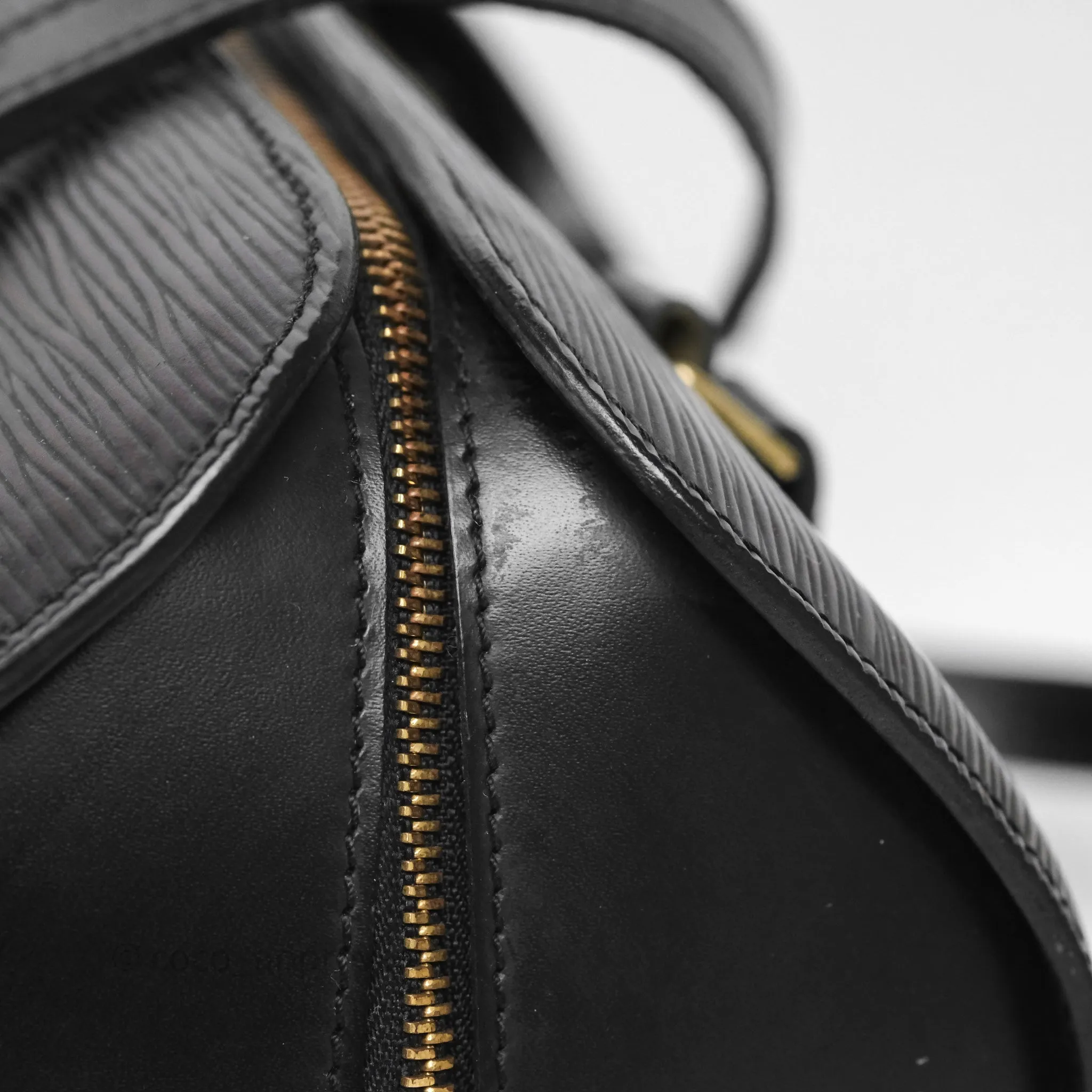 Louis Vuitton Epi Soufflot Bag Black Gold Hardware