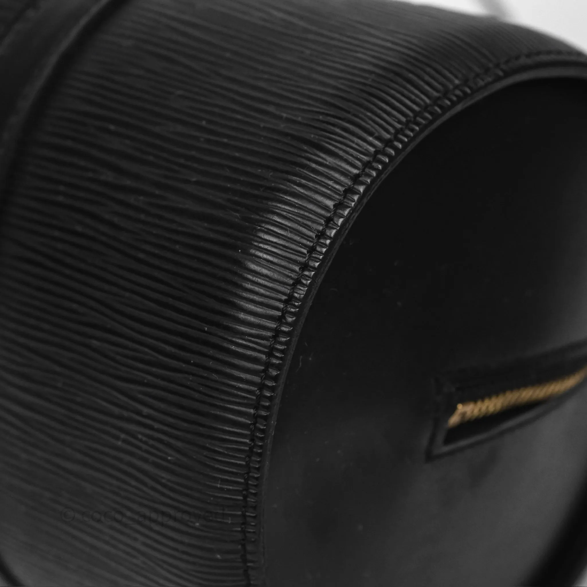 Louis Vuitton Epi Soufflot Bag Black Gold Hardware