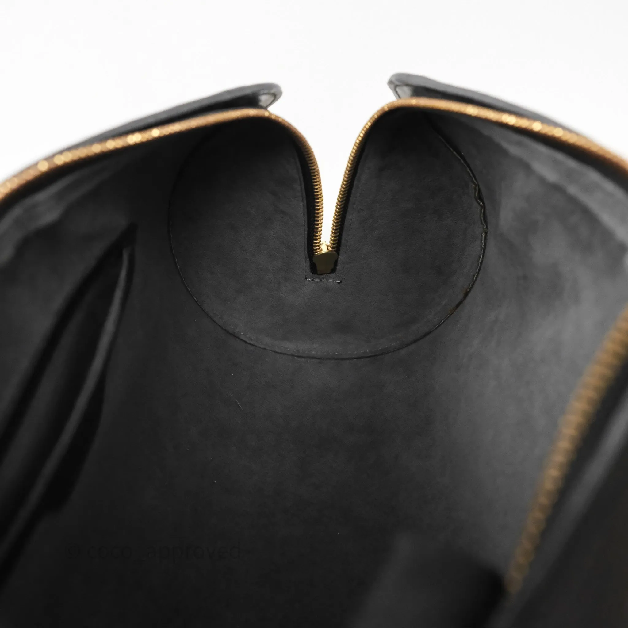Louis Vuitton Epi Soufflot Bag Black Gold Hardware