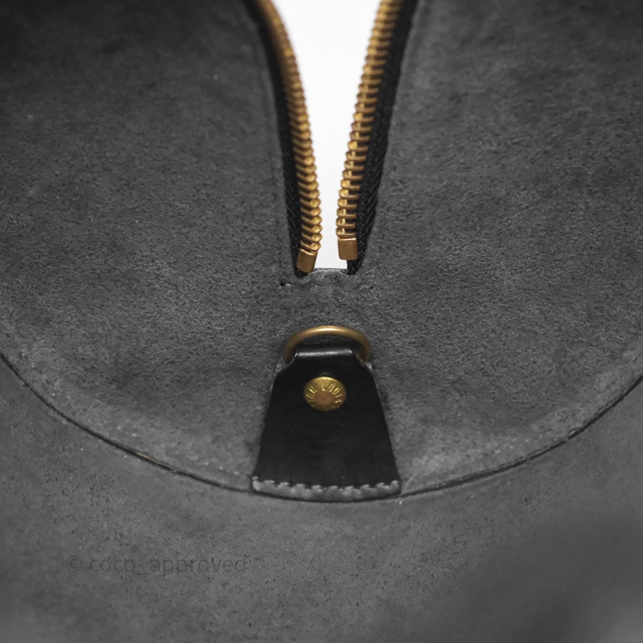 Louis Vuitton Epi Soufflot Bag Black Gold Hardware