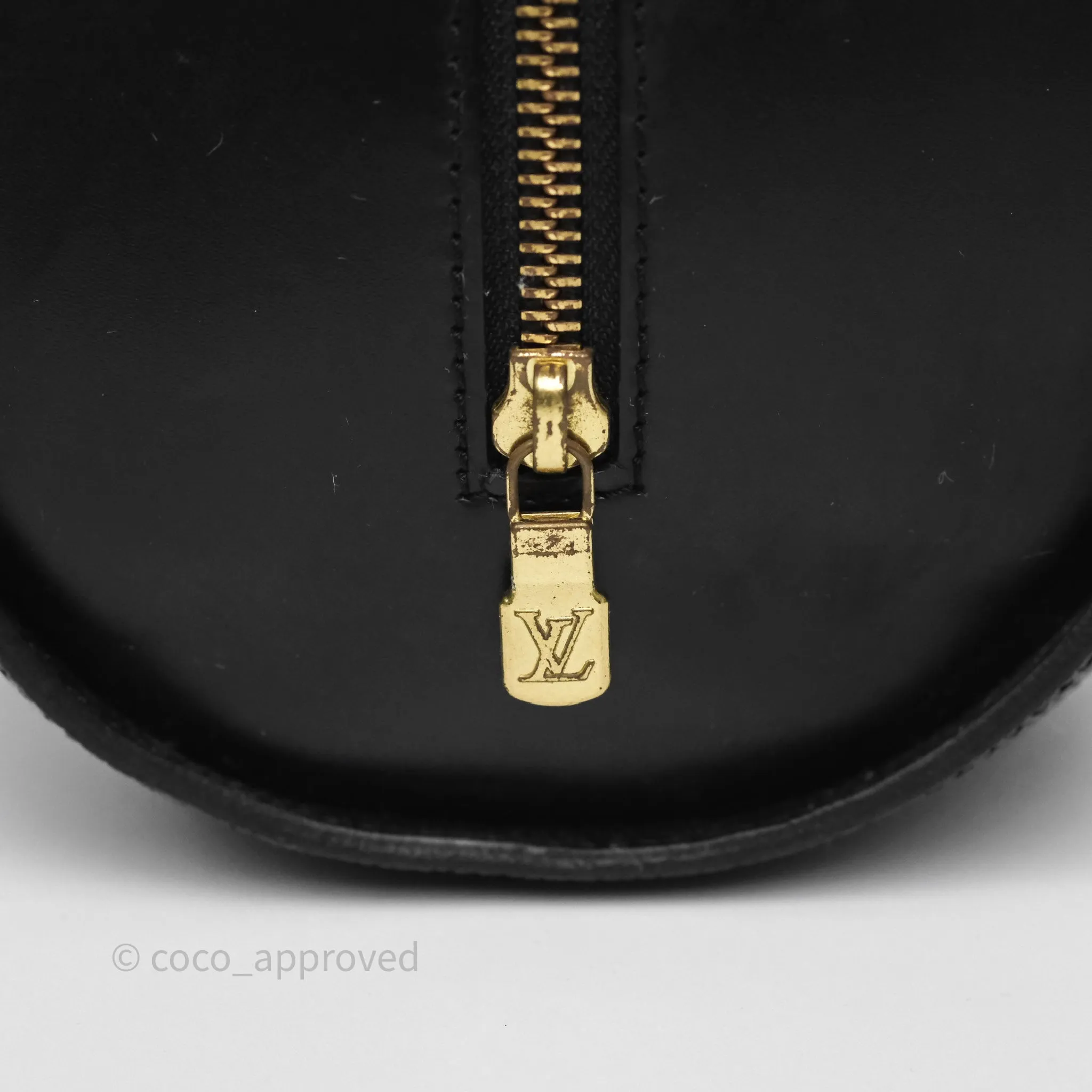 Louis Vuitton Epi Soufflot Bag Black Gold Hardware