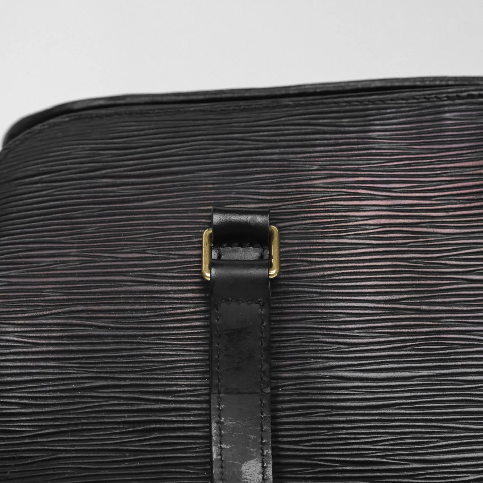 Louis Vuitton Epi Soufflot Bag Black Gold Hardware