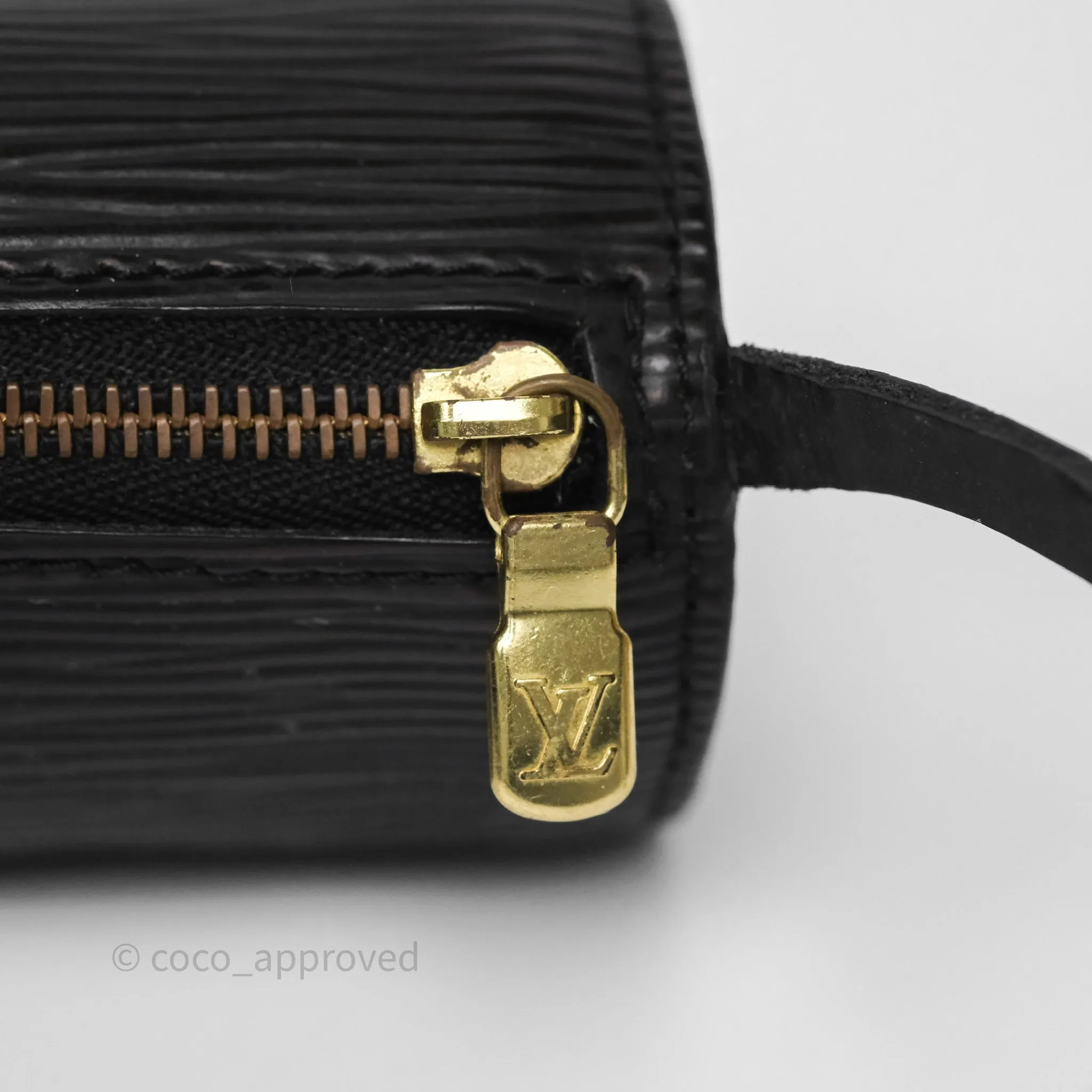 Louis Vuitton Epi Soufflot Bag Black Gold Hardware