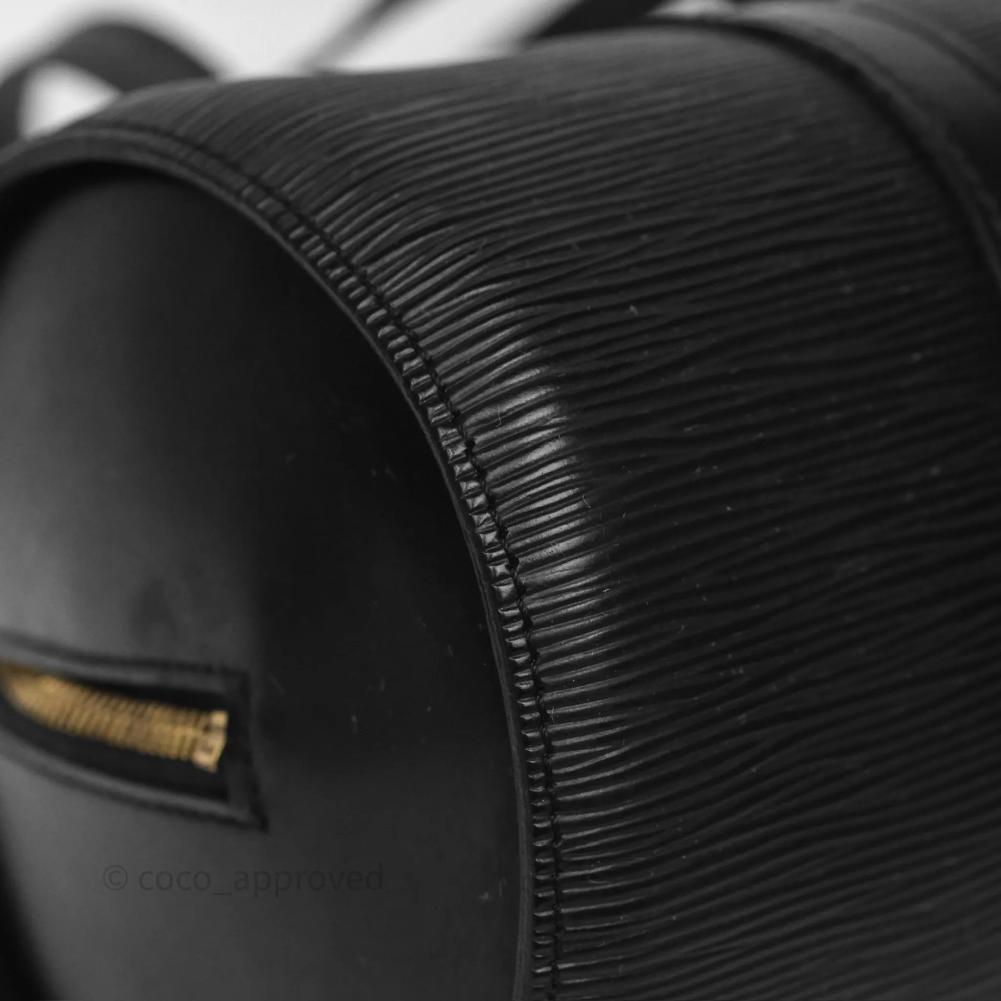Louis Vuitton Epi Soufflot Bag Black Gold Hardware