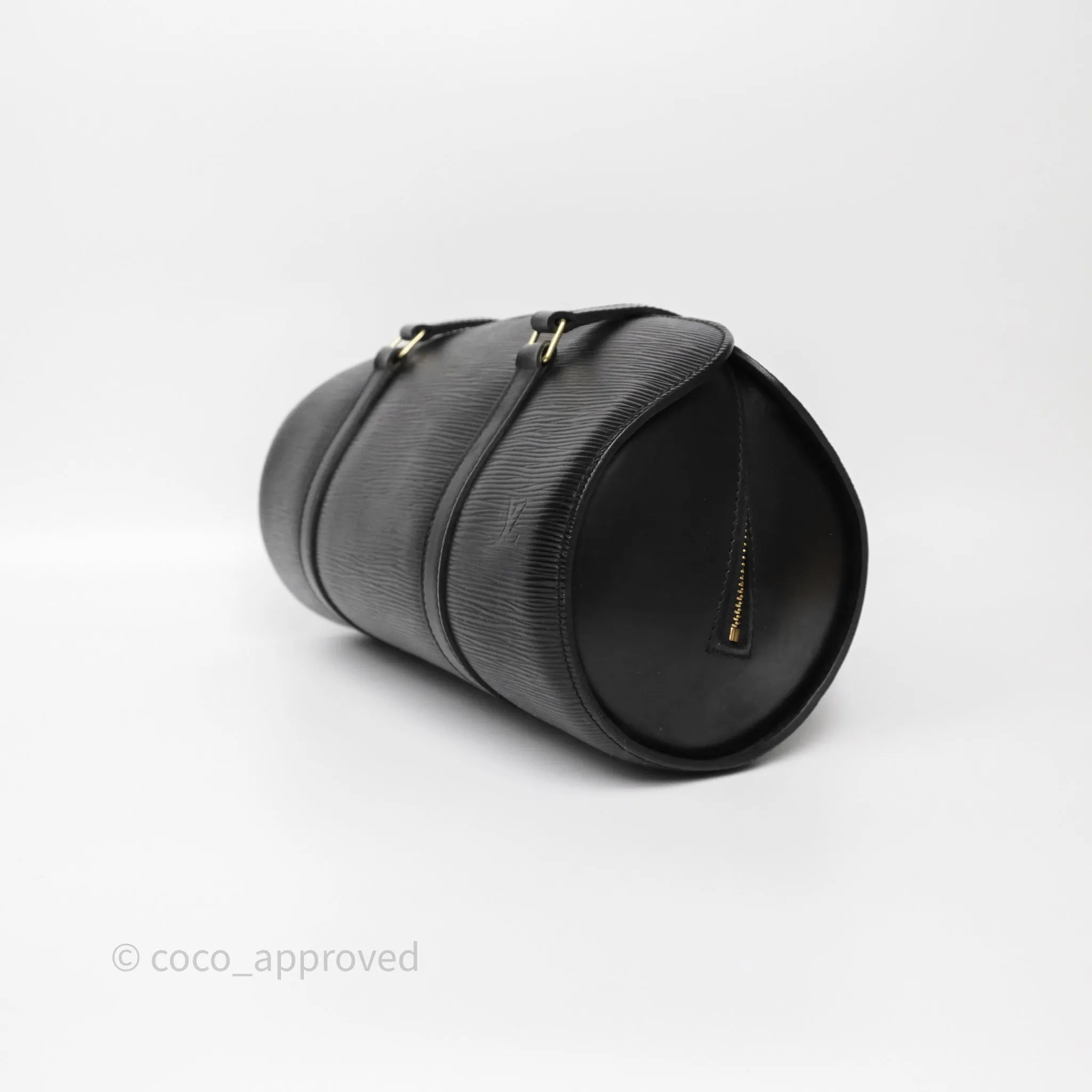 Louis Vuitton Epi Soufflot Bag Black Gold Hardware