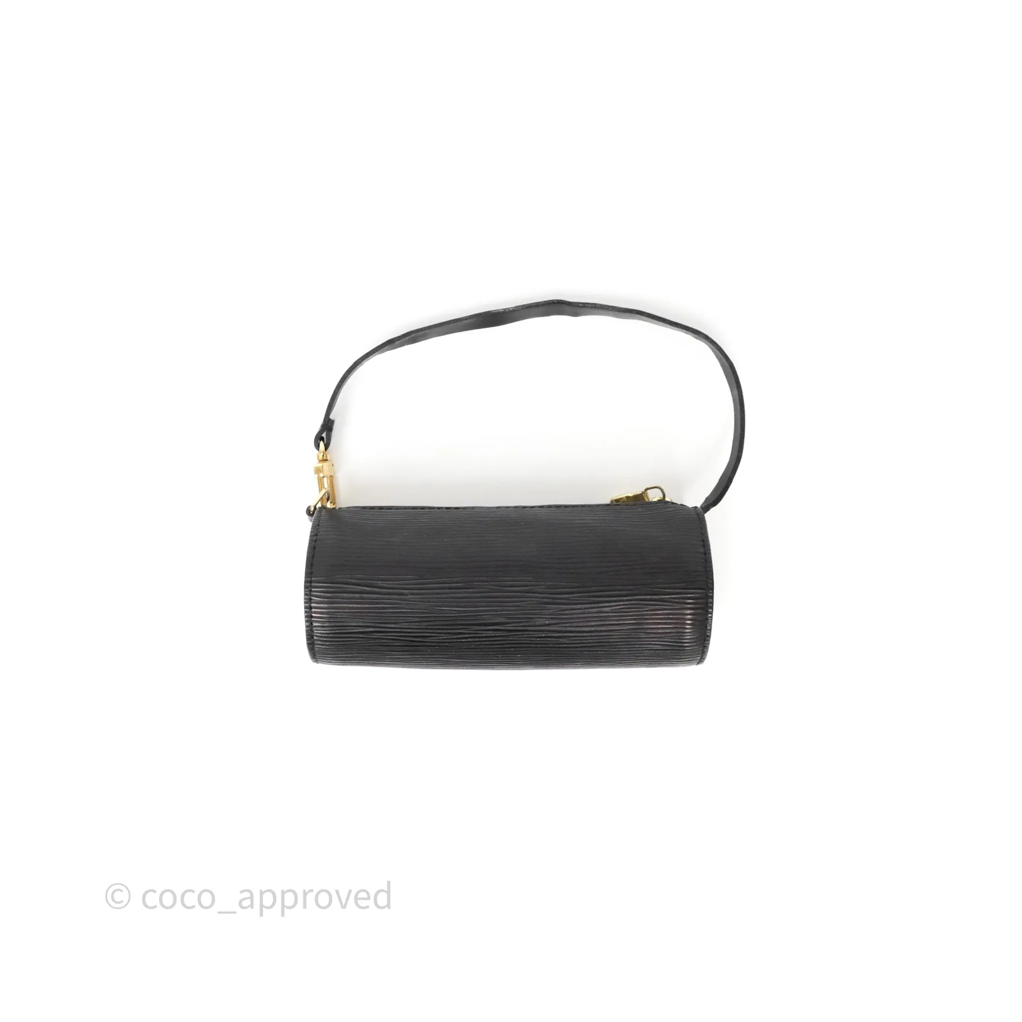 Louis Vuitton Epi Soufflot Bag Black Gold Hardware