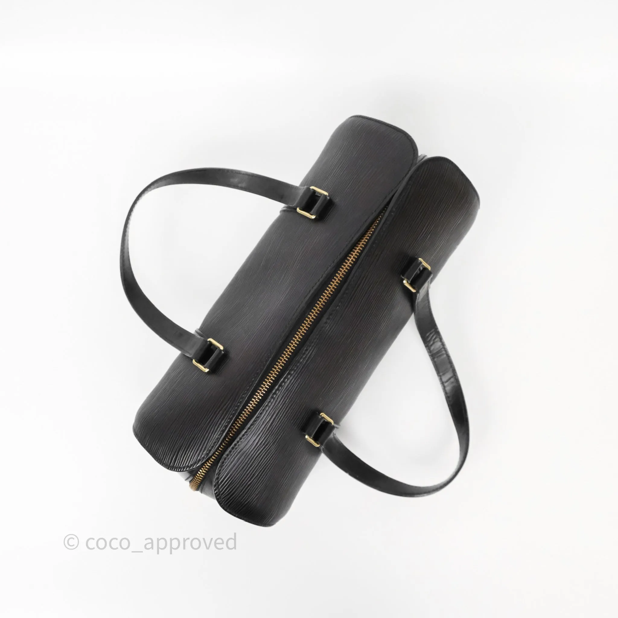 Louis Vuitton Epi Soufflot Bag Black Gold Hardware