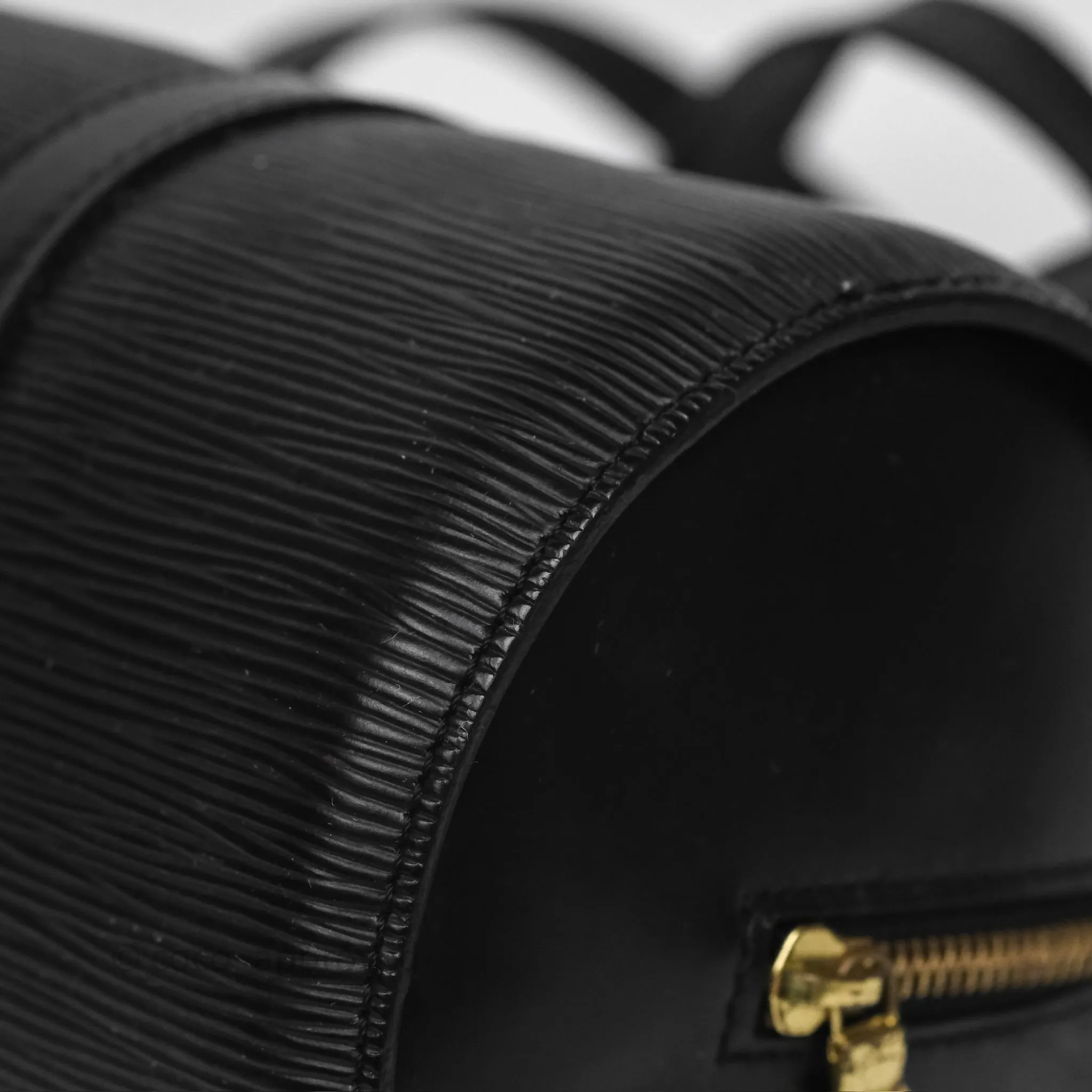 Louis Vuitton Epi Soufflot Bag Black Gold Hardware