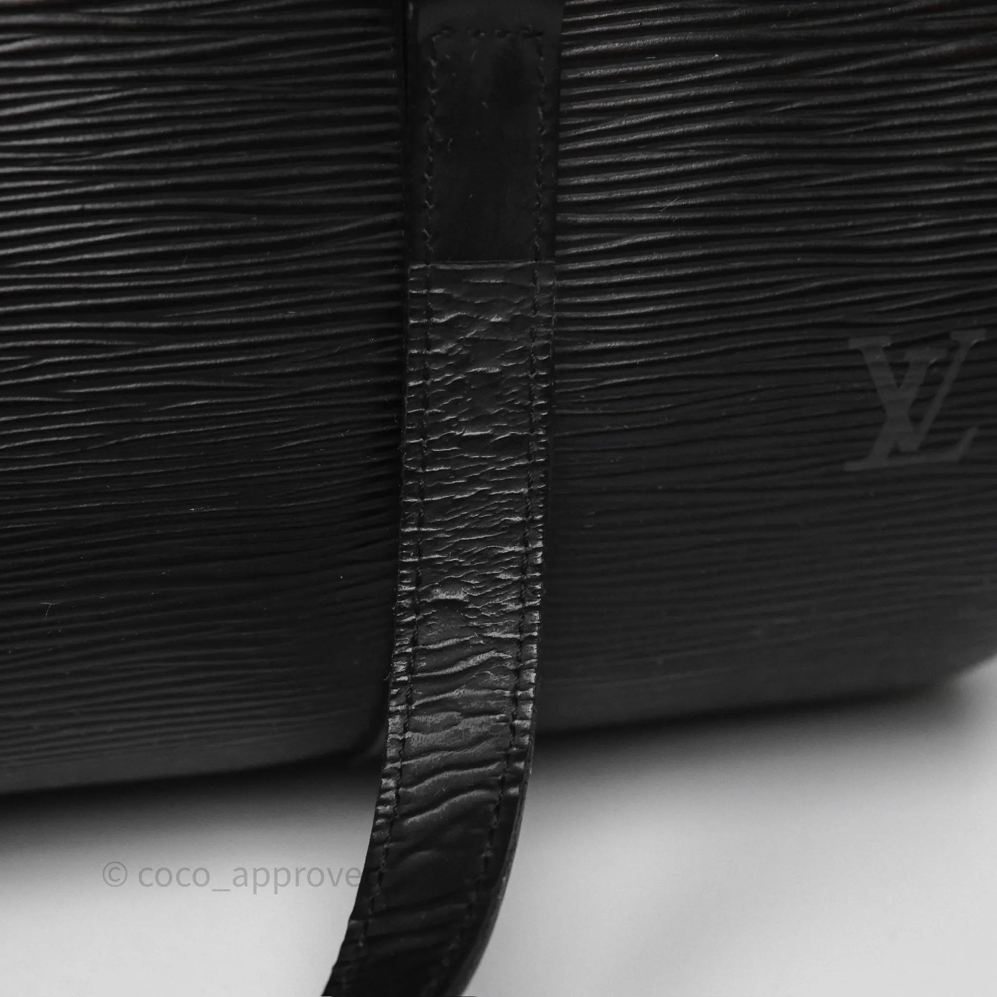 Louis Vuitton Epi Soufflot Bag Black Gold Hardware