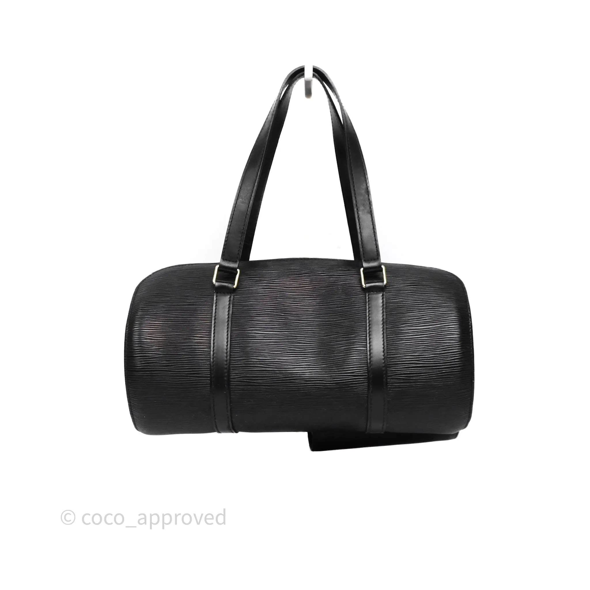 Louis Vuitton Epi Soufflot Bag Black Gold Hardware