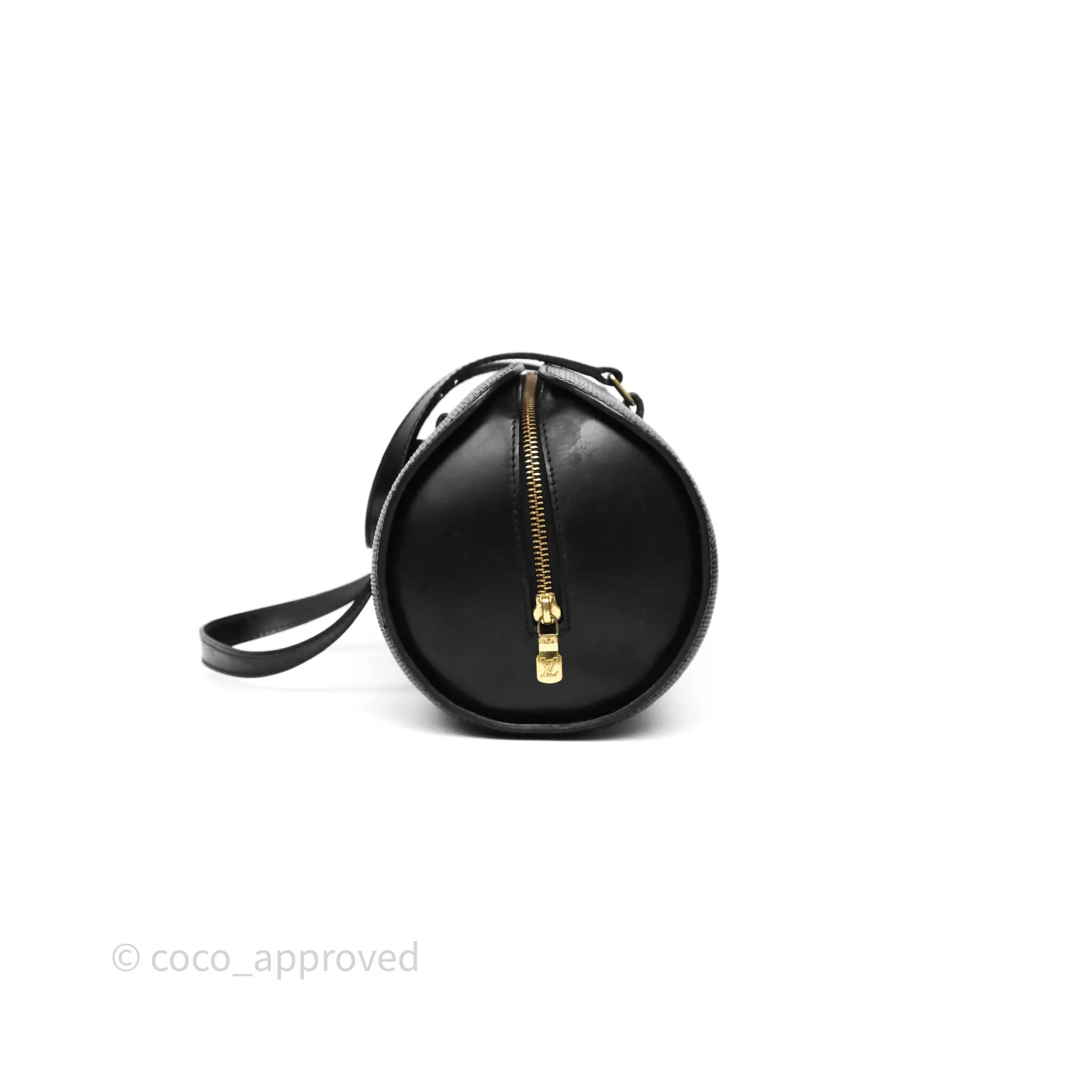 Louis Vuitton Epi Soufflot Bag Black Gold Hardware