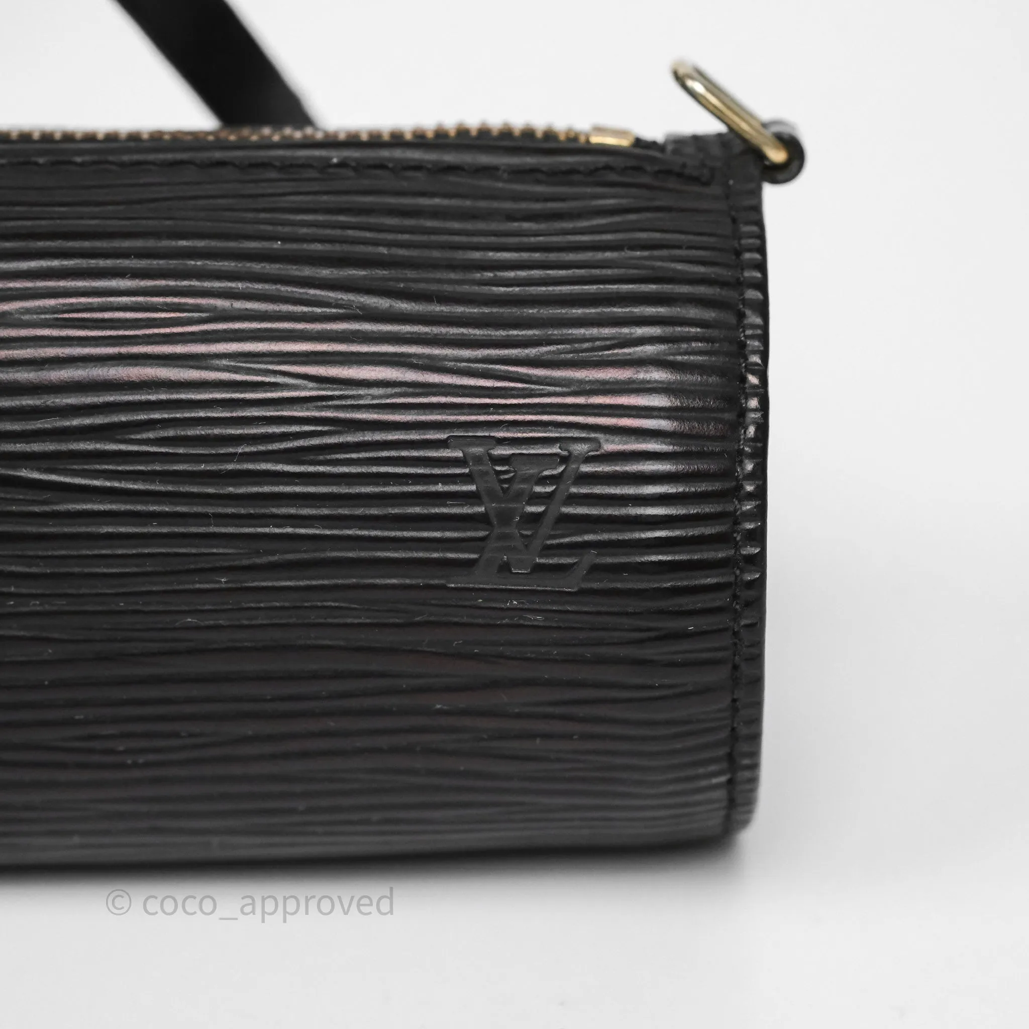 Louis Vuitton Epi Soufflot Bag Black Gold Hardware