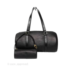 Louis Vuitton Epi Soufflot Bag Black Gold Hardware