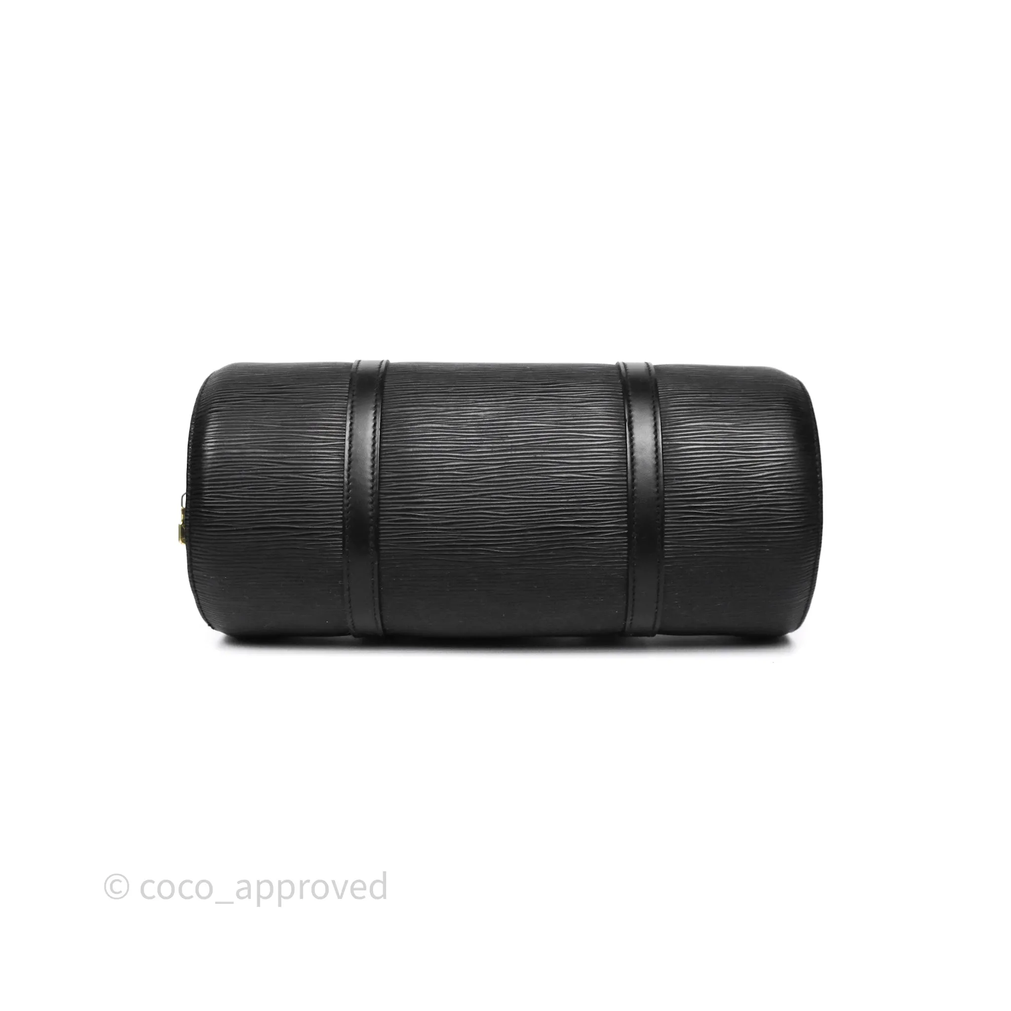 Louis Vuitton Epi Soufflot Bag Black Gold Hardware