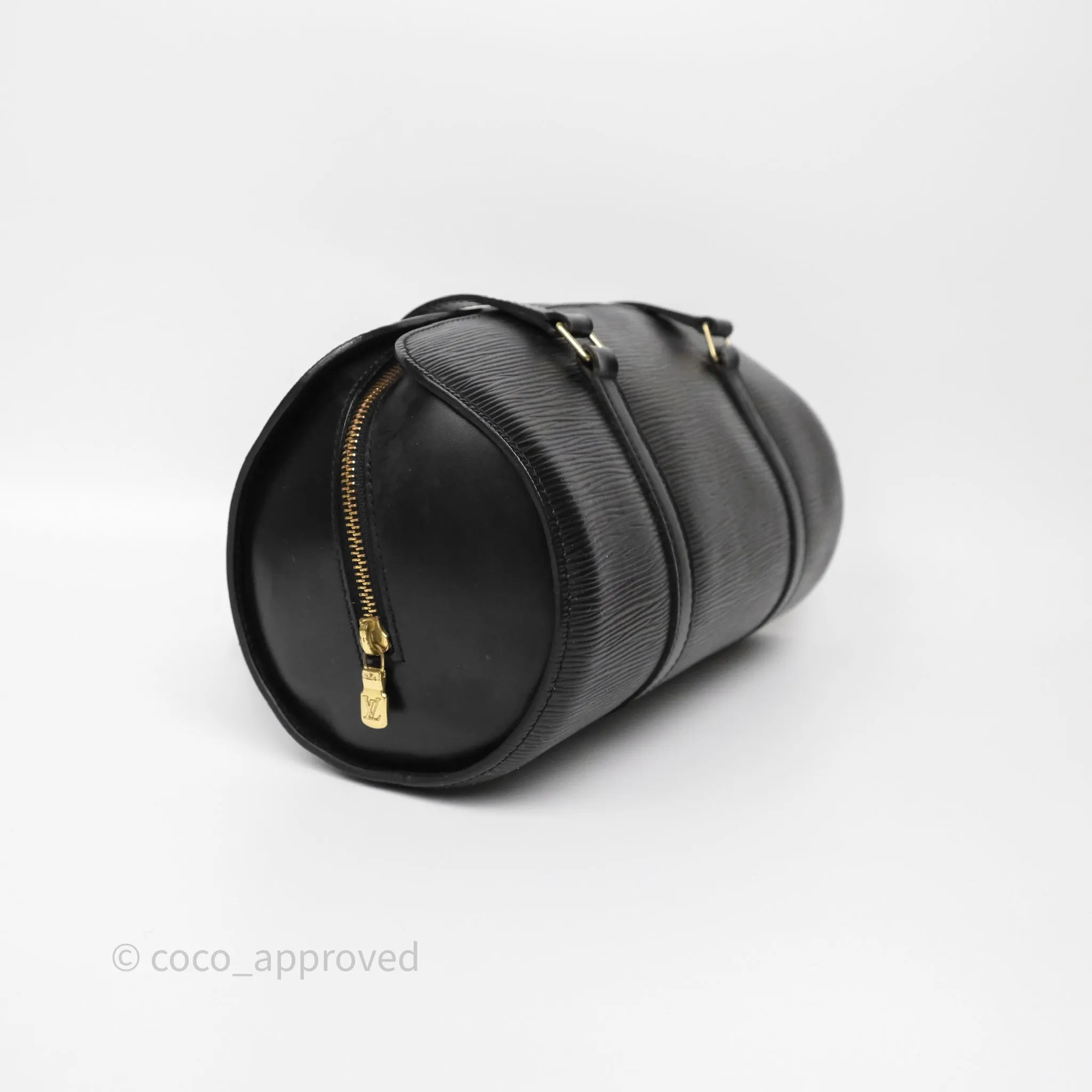 Louis Vuitton Epi Soufflot Bag Black Gold Hardware