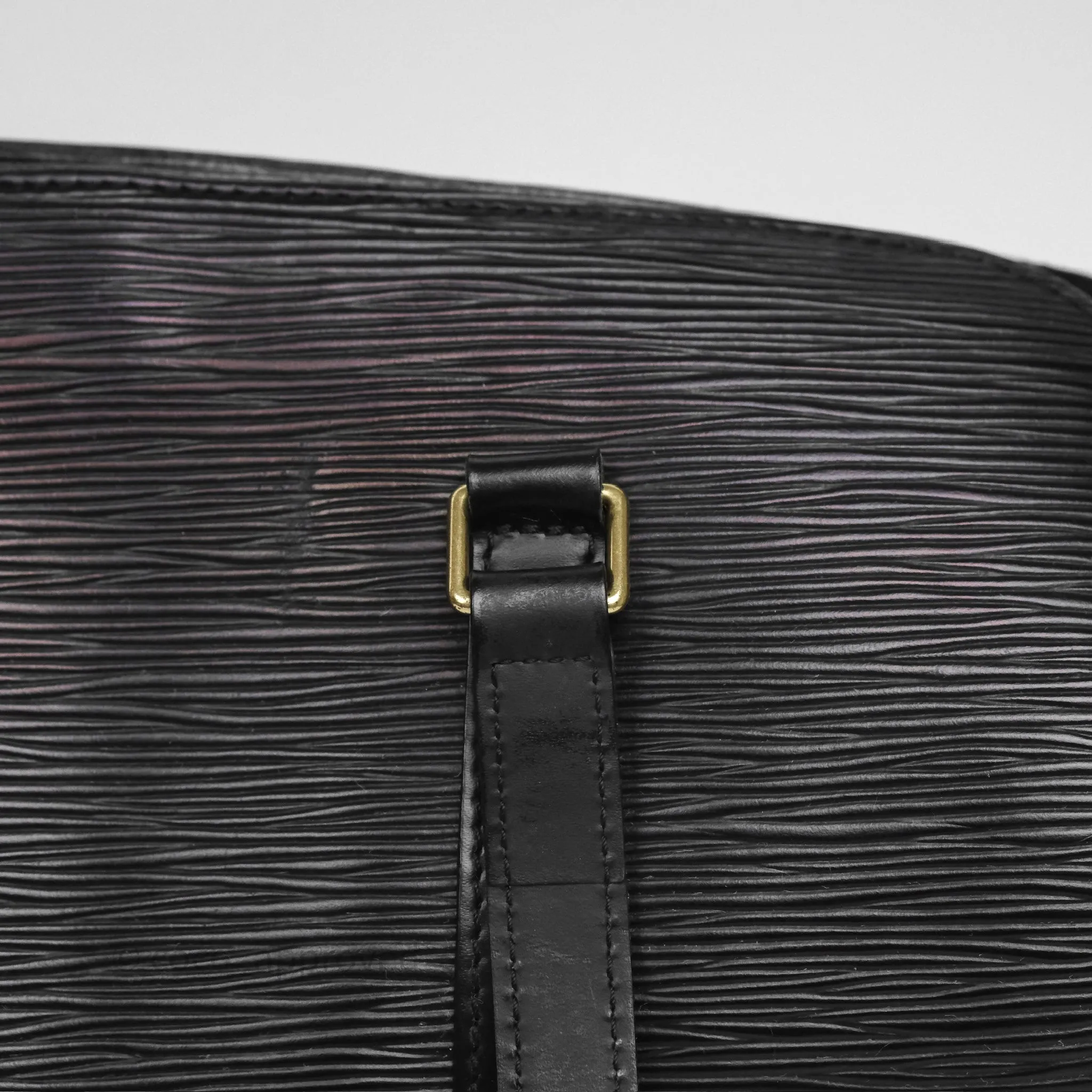 Louis Vuitton Epi Soufflot Bag Black Gold Hardware
