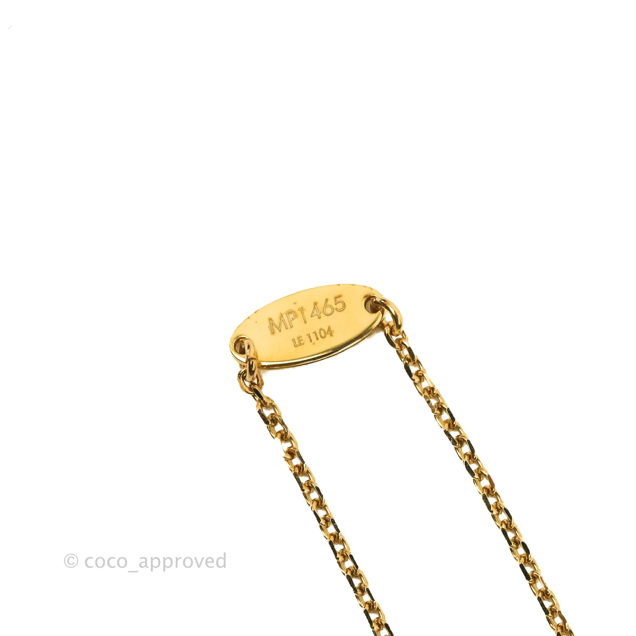 Louis Vuitton Essential V Necklace Gold Hardware