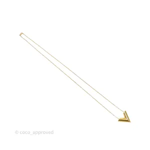 Louis Vuitton Essential V Necklace Gold Hardware