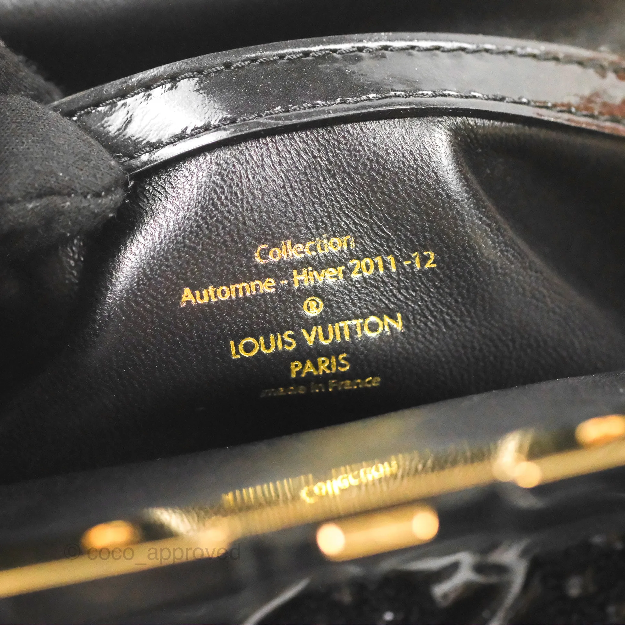 Louis Vuitton Fascination Lockit BB Frame Patent Black