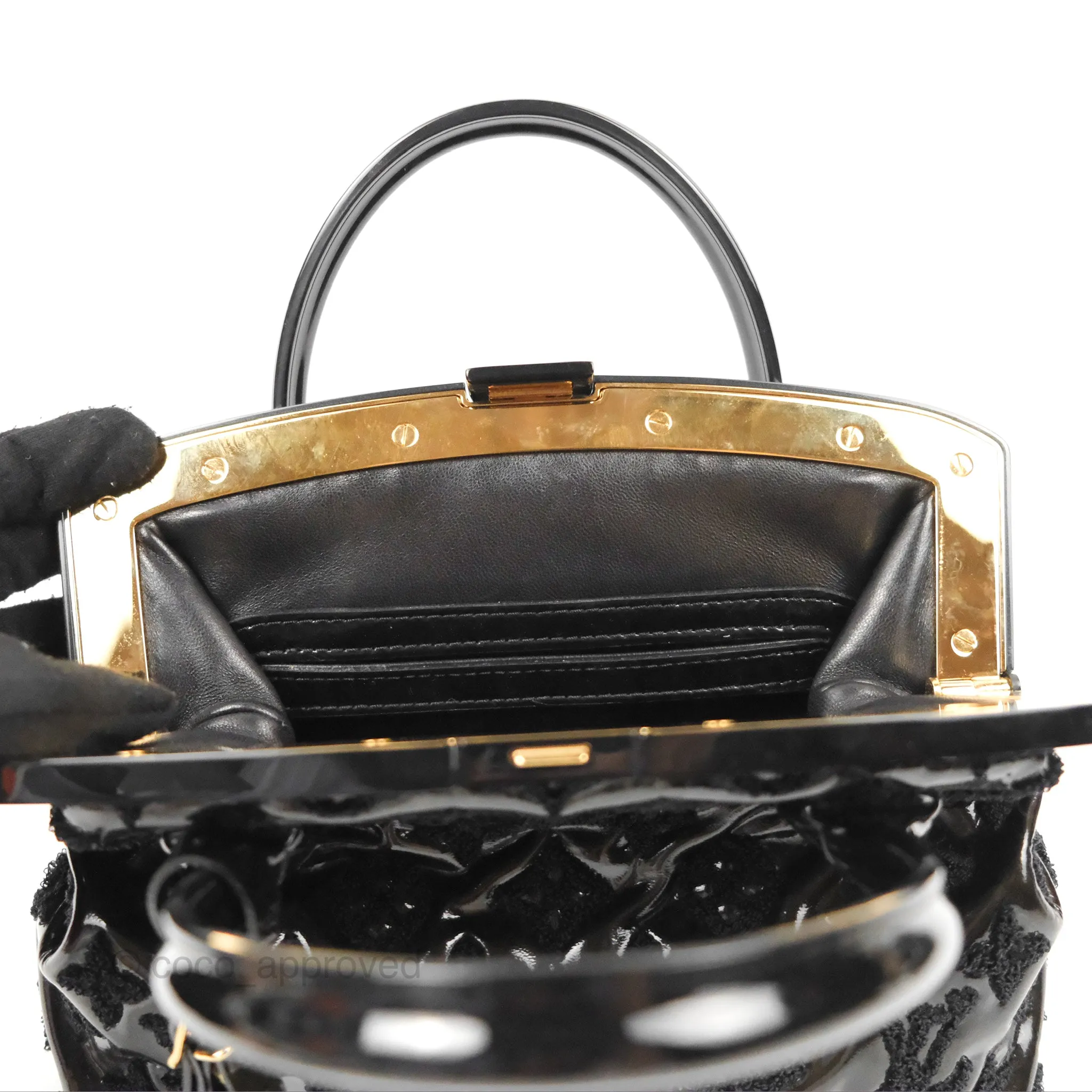 Louis Vuitton Fascination Lockit BB Frame Patent Black