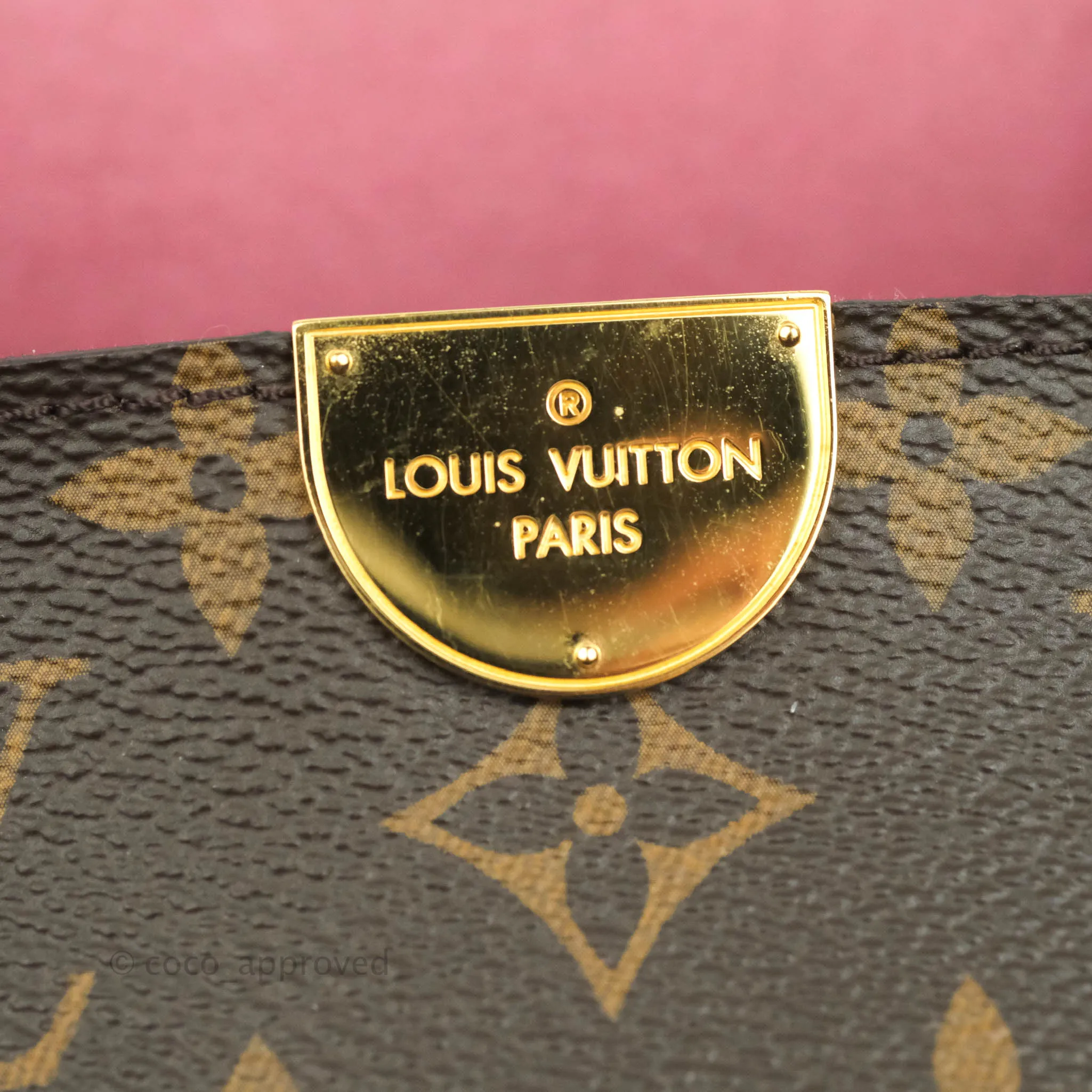 Louis Vuitton Flandrin Monogram Navy Burgundy Tote Bag