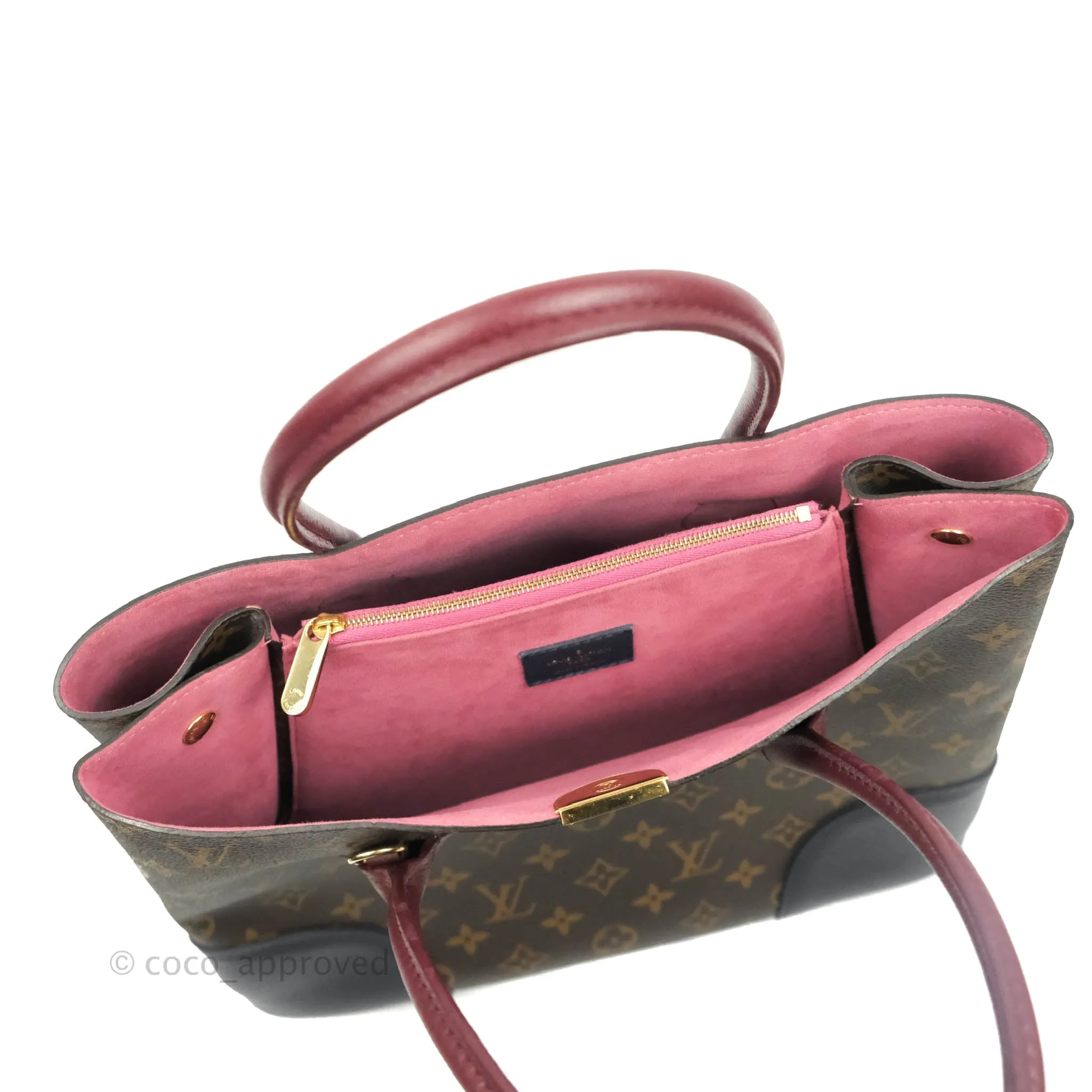 Louis Vuitton Flandrin Monogram Navy Burgundy Tote Bag