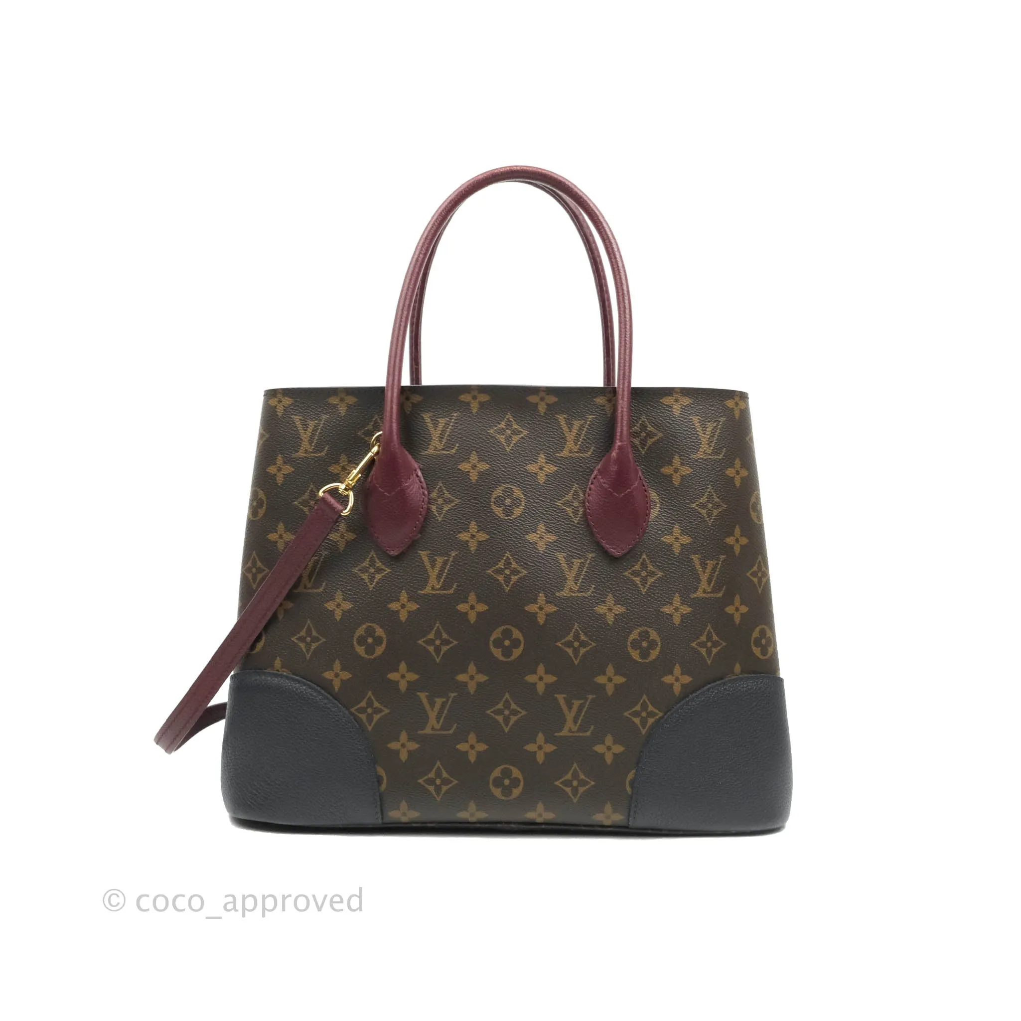 Louis Vuitton Flandrin Monogram Navy Burgundy Tote Bag