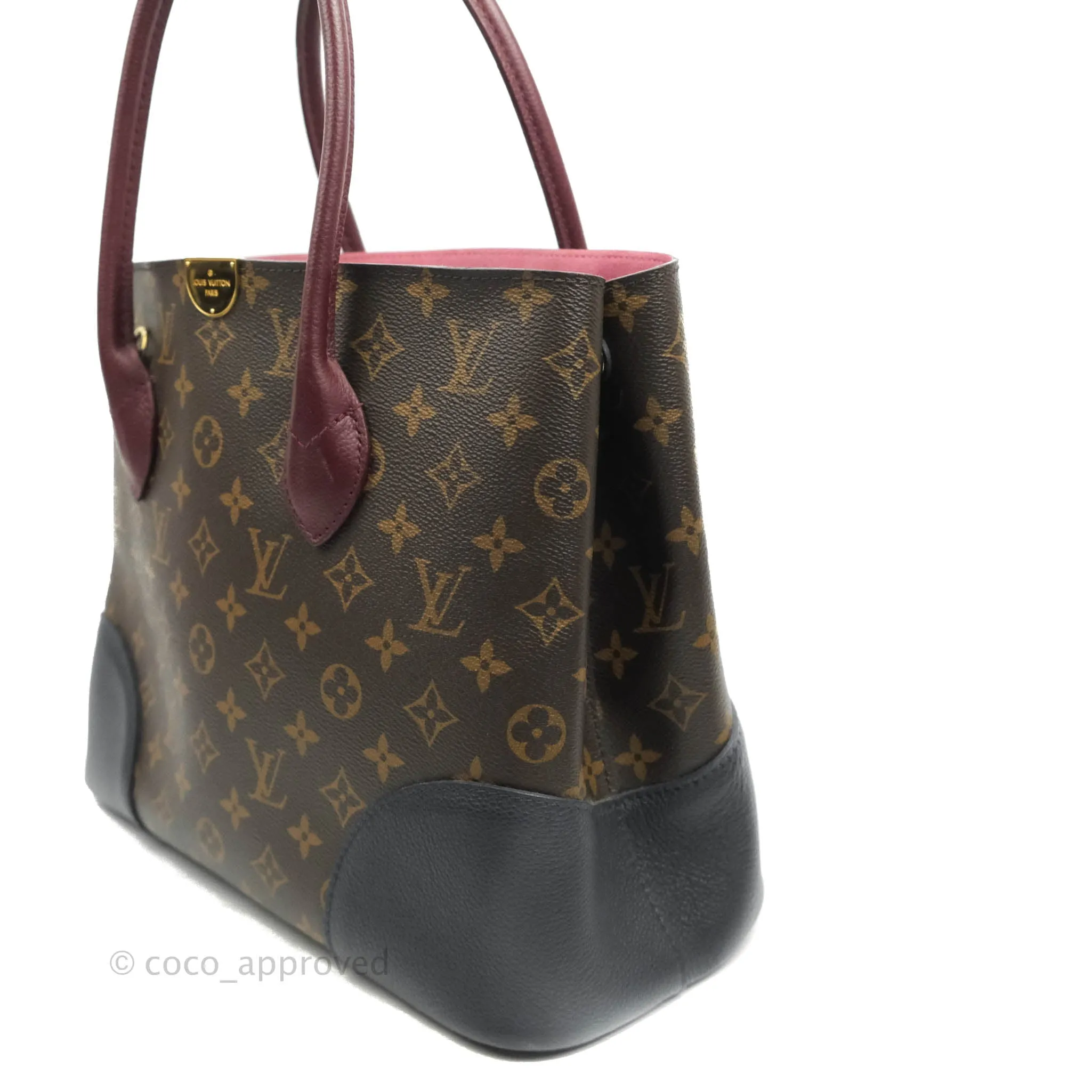 Louis Vuitton Flandrin Monogram Navy Burgundy Tote Bag