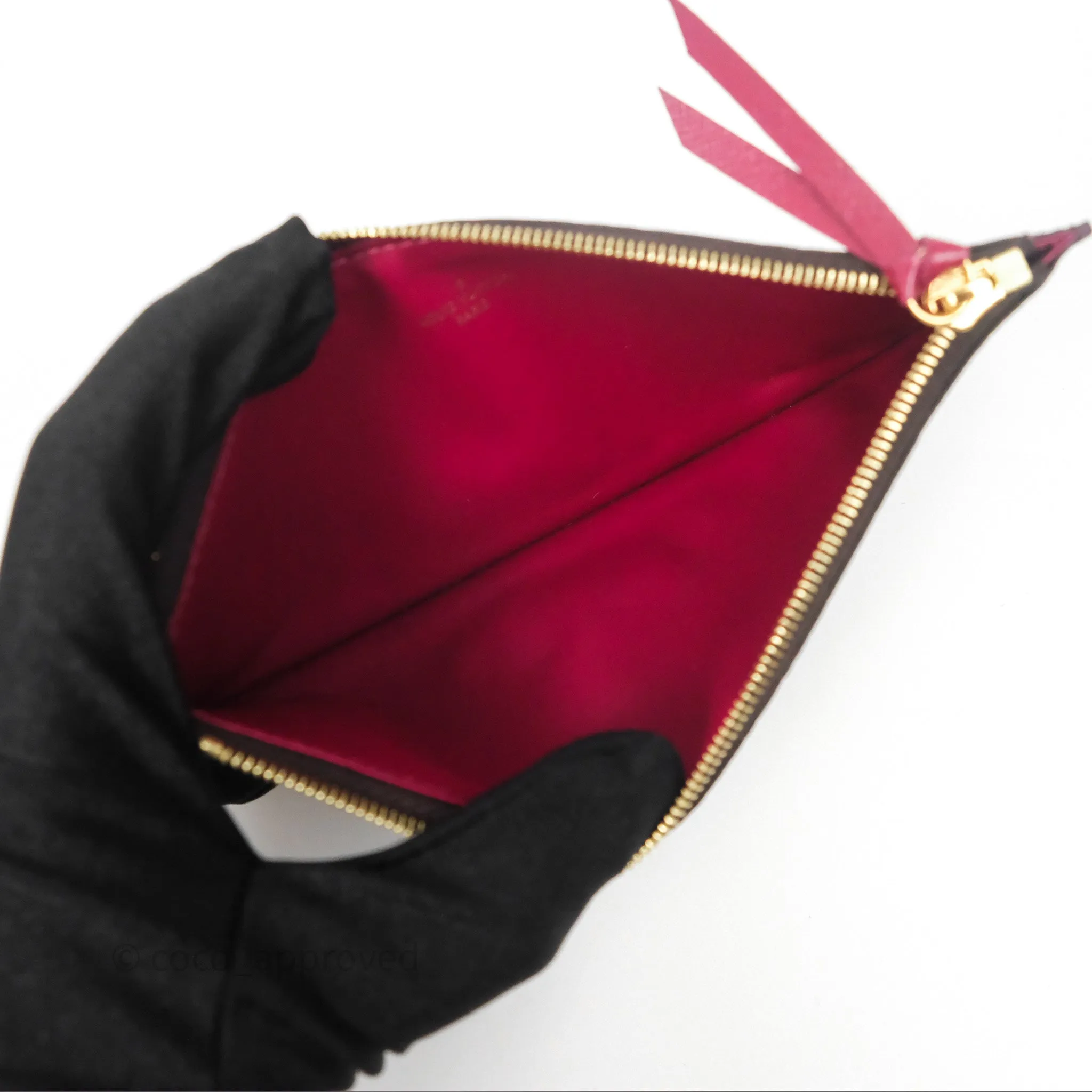 Louis Vuitton Flicie Pochette Clutch Monogram Canvas Gold Hardware
