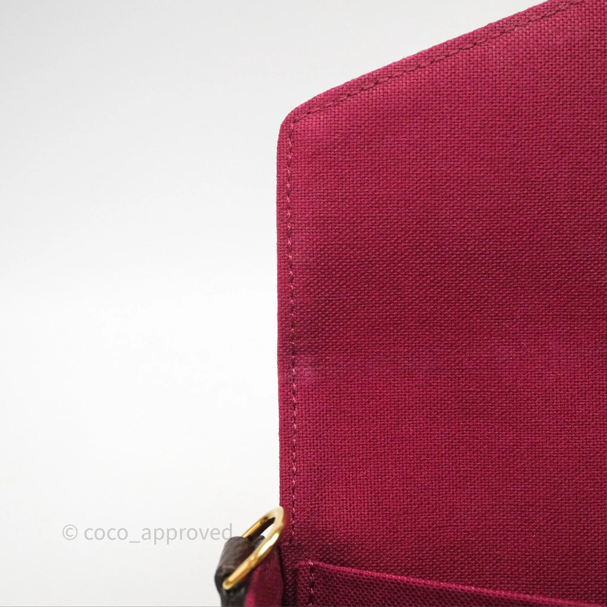 Louis Vuitton Flicie Pochette Clutch Monogram Canvas Gold Hardware