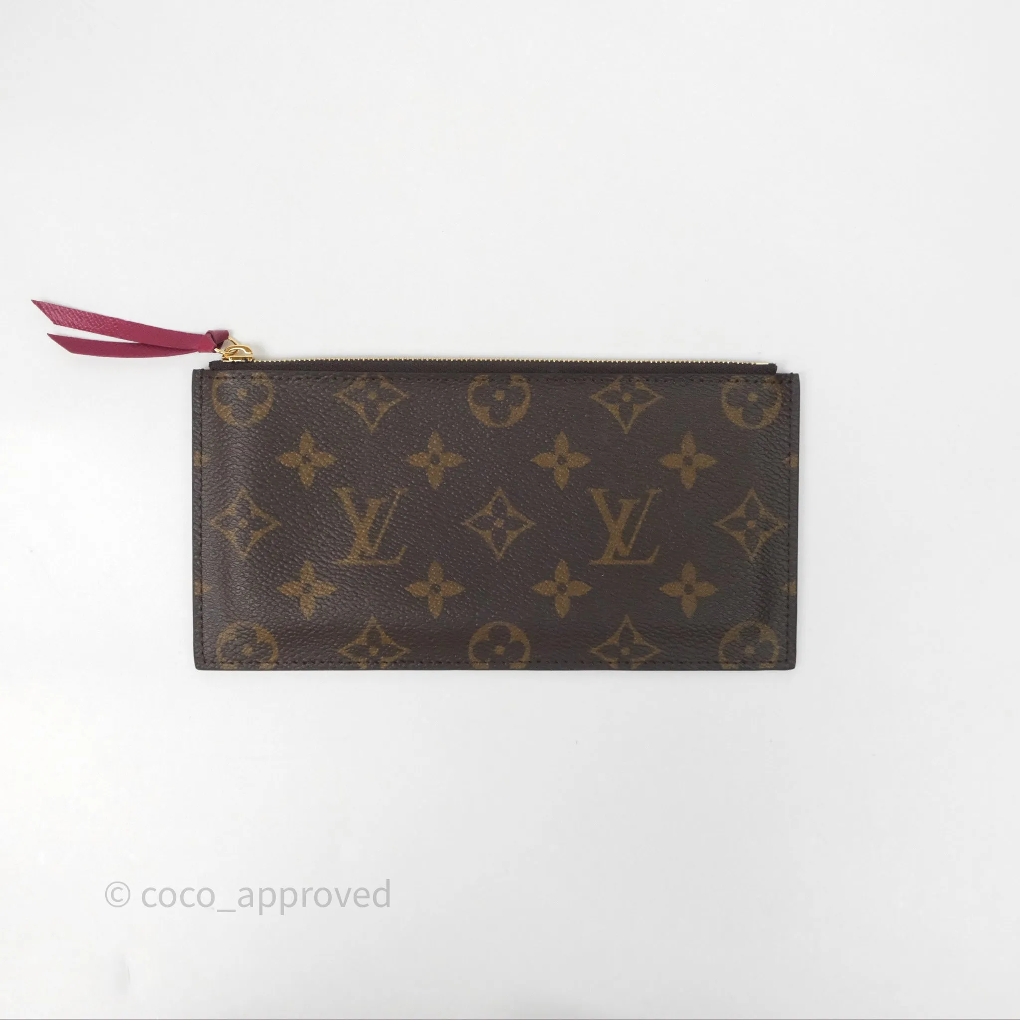 Louis Vuitton Flicie Pochette Clutch Monogram Canvas Gold Hardware