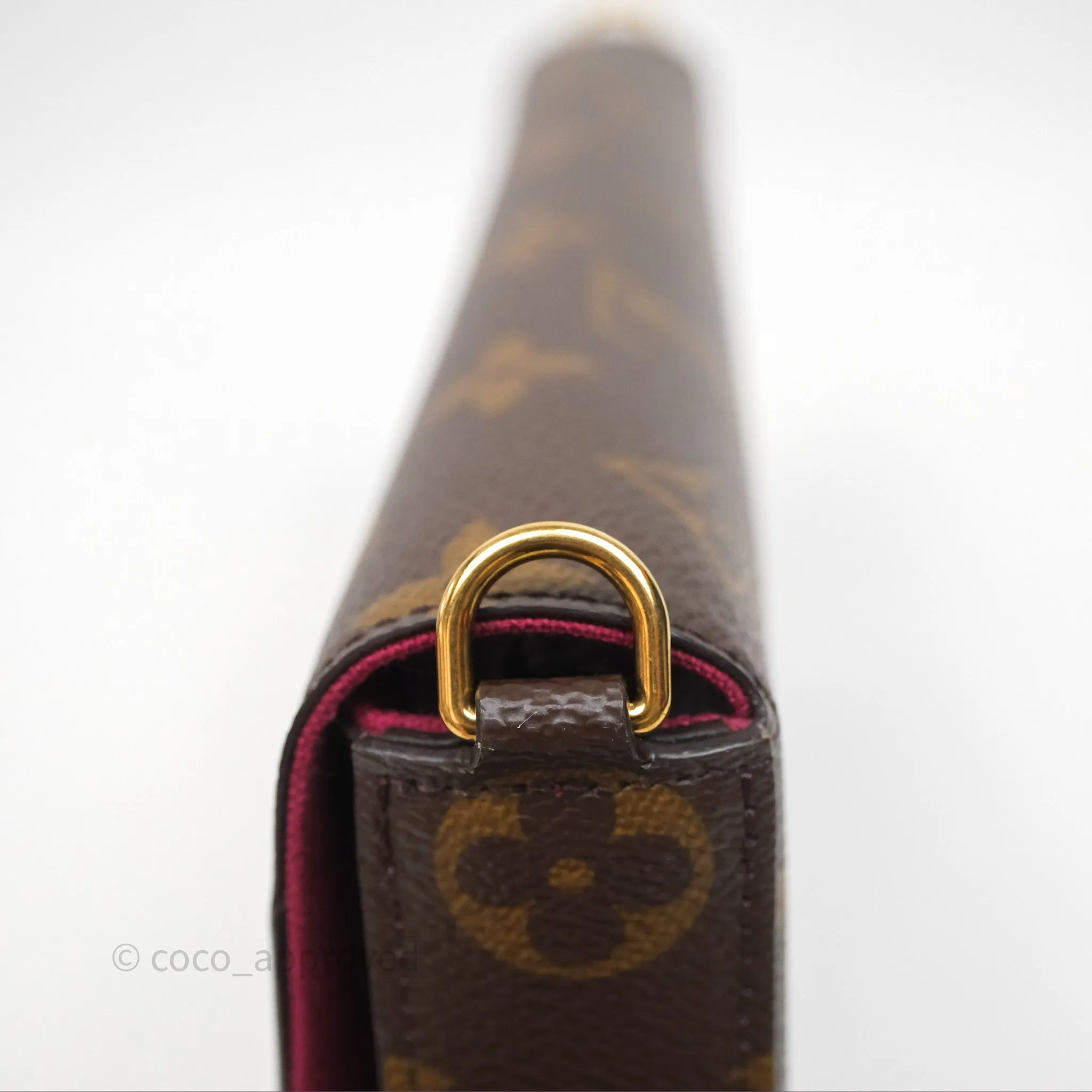 Louis Vuitton Flicie Pochette Clutch Monogram Canvas Gold Hardware