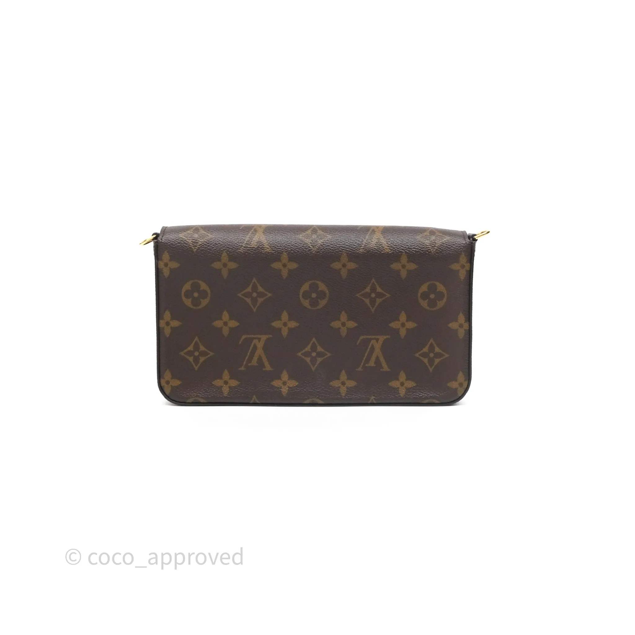 Louis Vuitton Flicie Pochette Clutch Monogram Canvas Gold Hardware