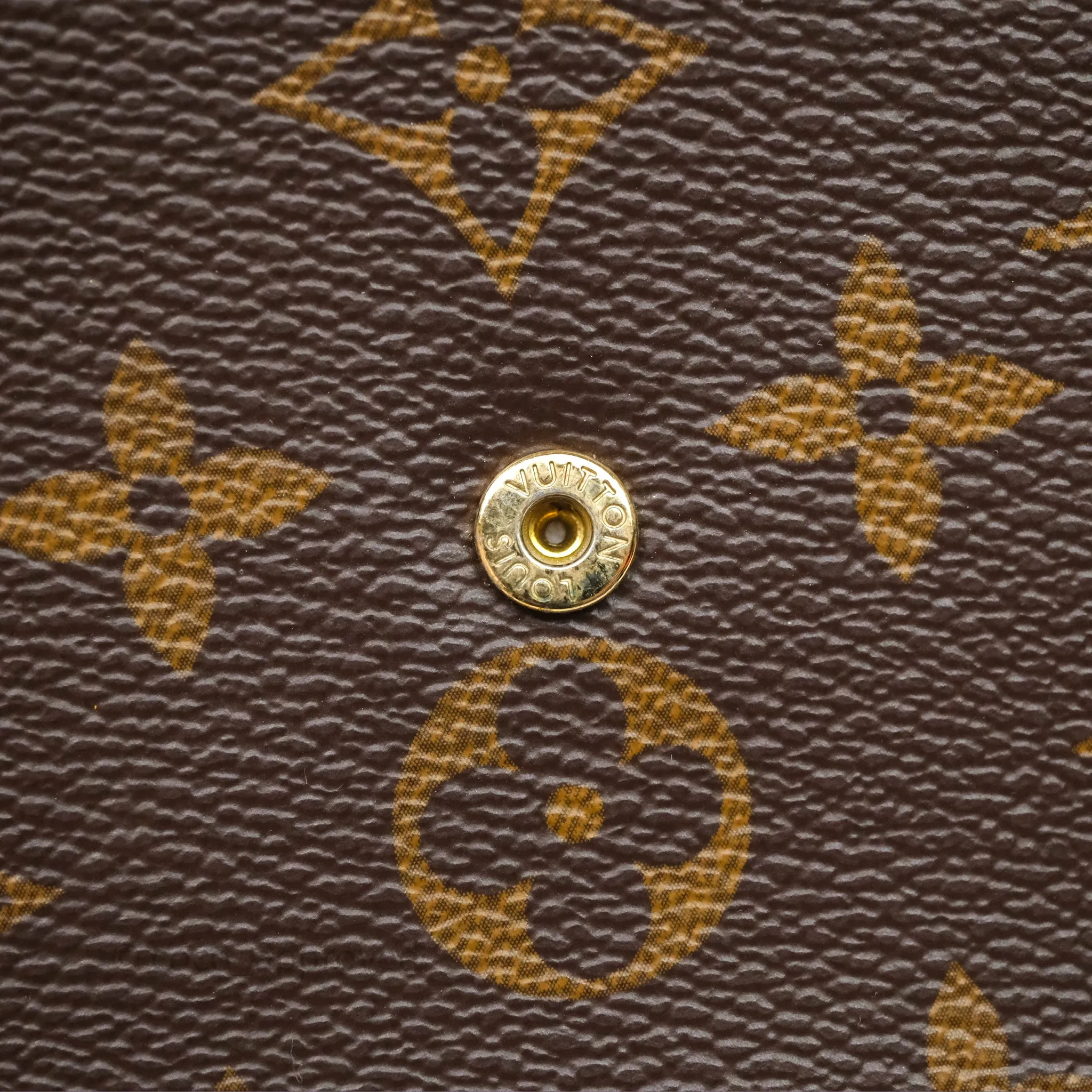 Louis Vuitton Flicie Pochette Clutch Monogram Canvas Gold Hardware