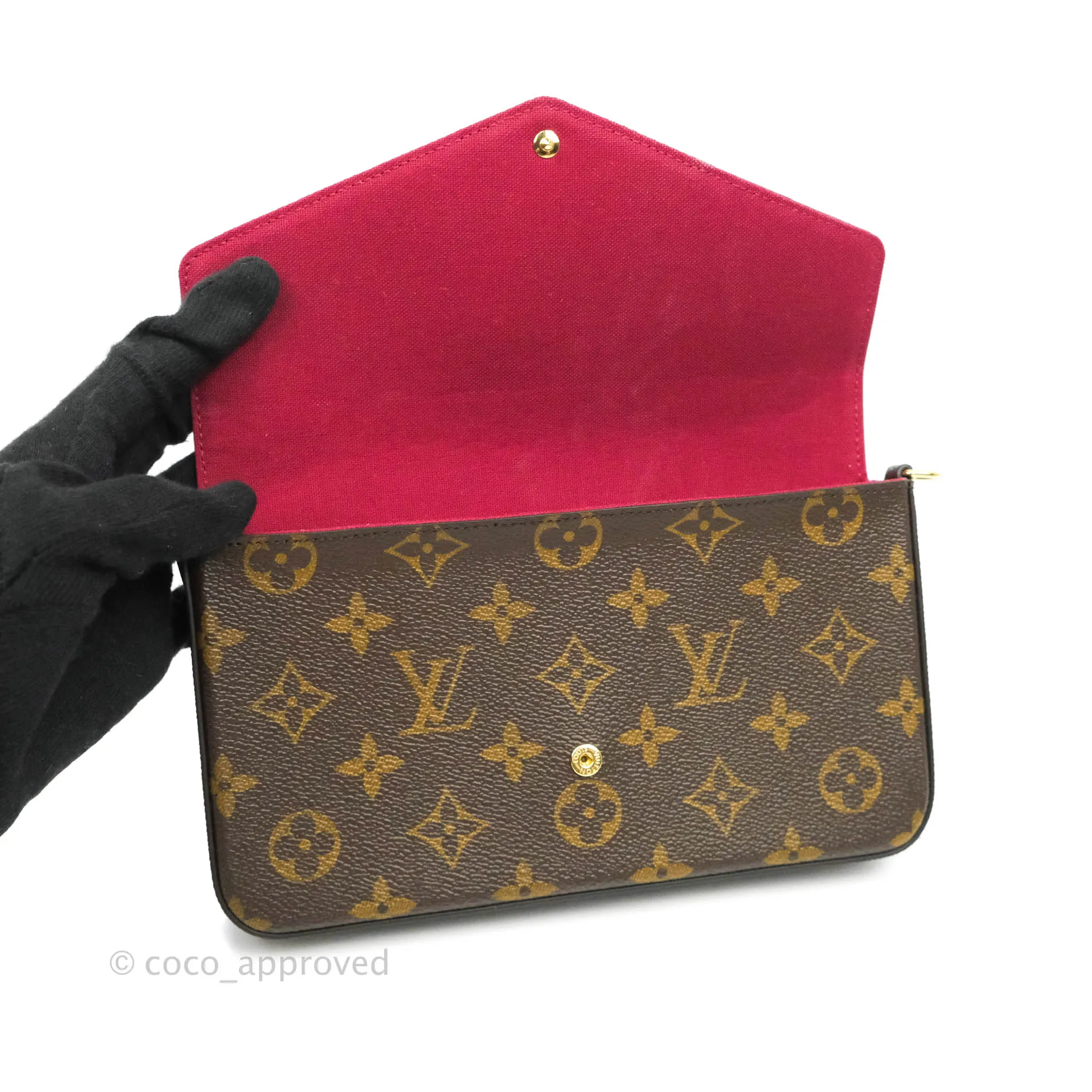Louis Vuitton Flicie Pochette Monogram Canvas Fuchsia Pink