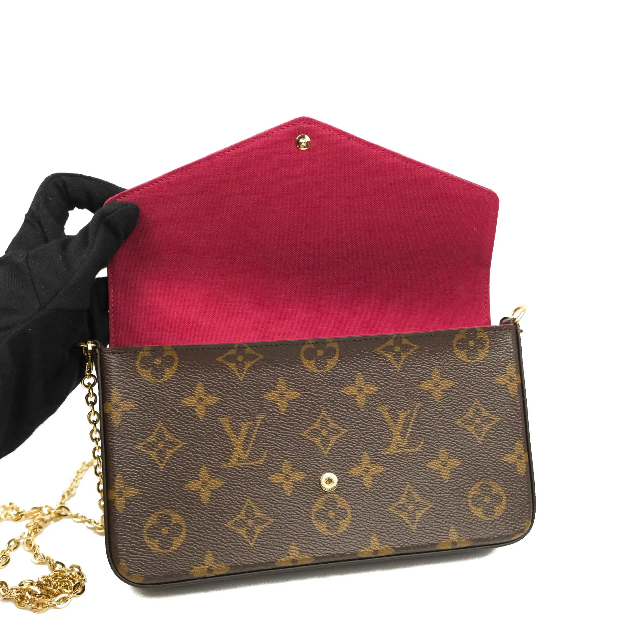 Louis Vuitton Flicie Pochette Monogram Canvas Fuchsia Pink