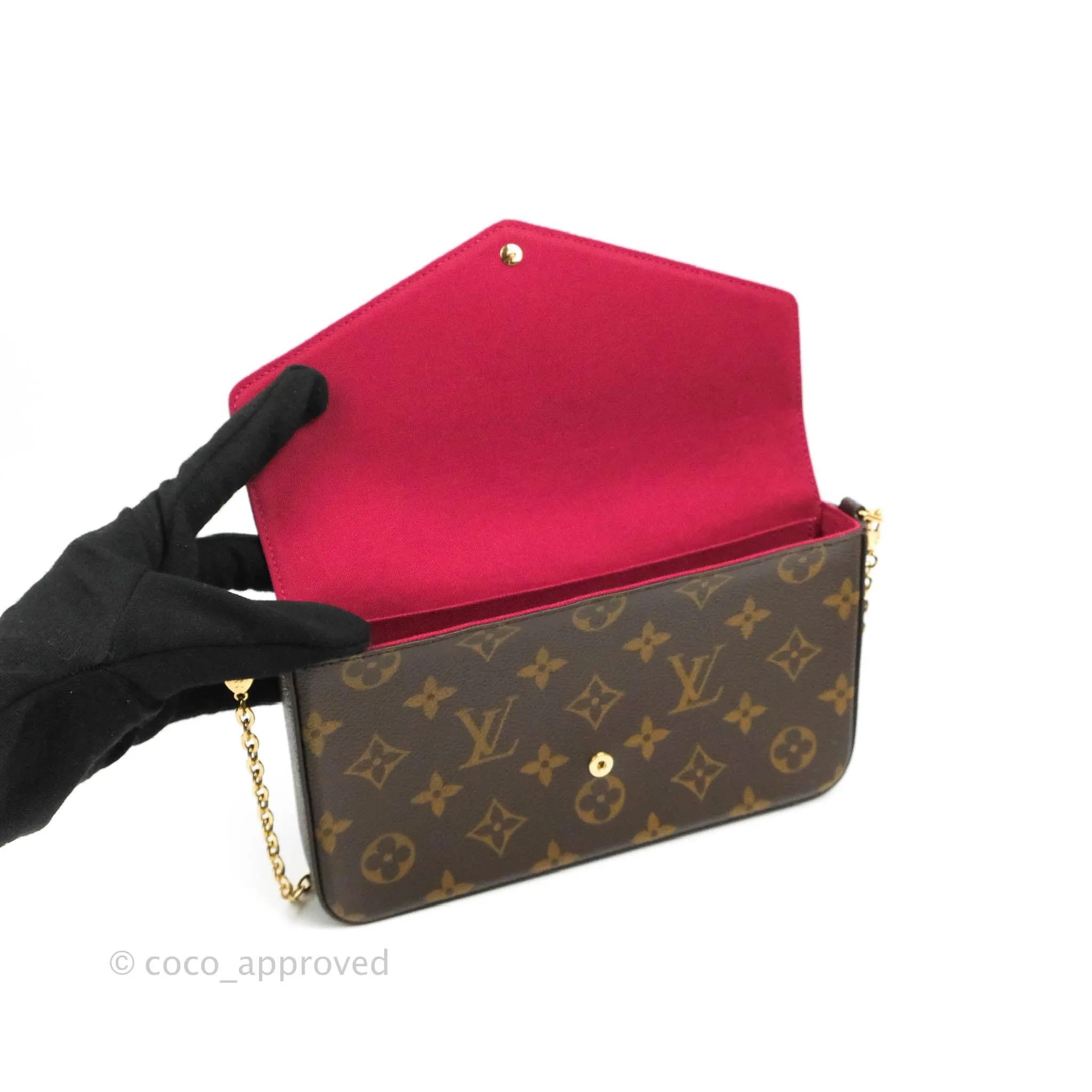 Louis Vuitton Flicie Pochette Monogram Canvas Fuchsia Pink
