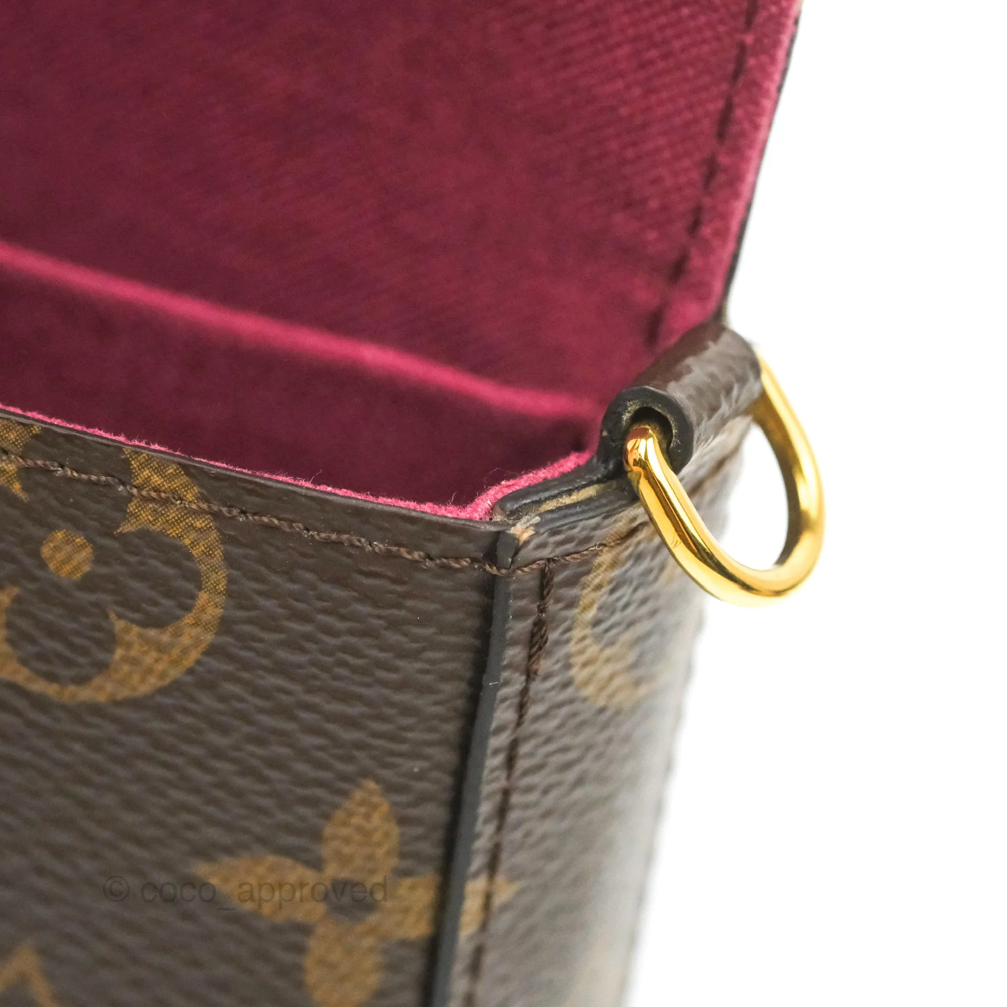 Louis Vuitton Flicie Pochette Monogram Canvas Fuchsia Pink