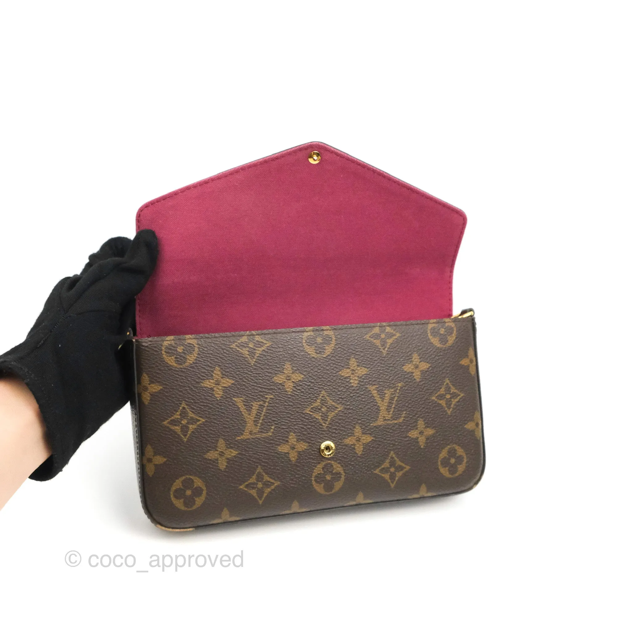 Louis Vuitton Flicie Pochette Monogram Canvas Fuchsia Pink