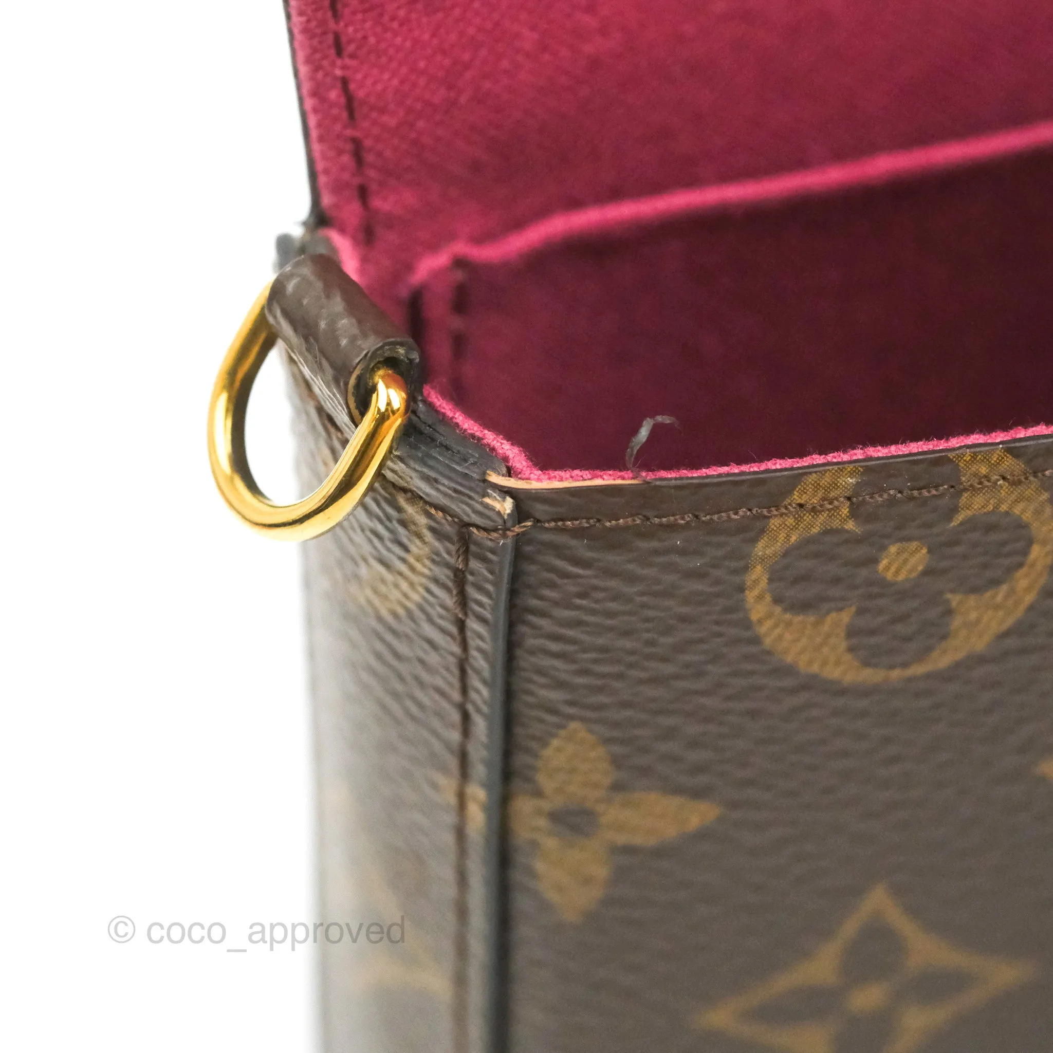 Louis Vuitton Flicie Pochette Monogram Canvas Fuchsia Pink