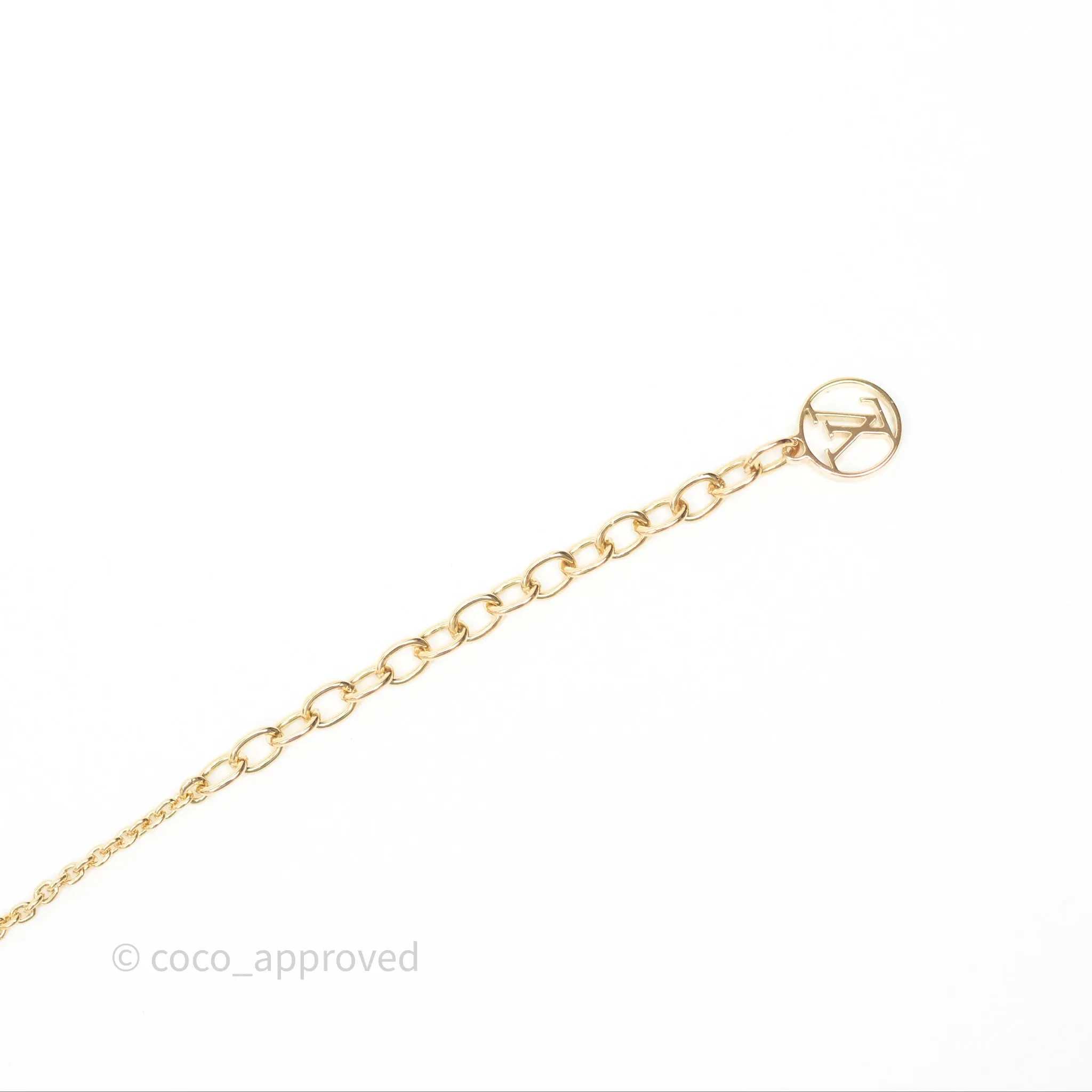 Louis Vuitton Floragram Necklace Pearls Gold Tone