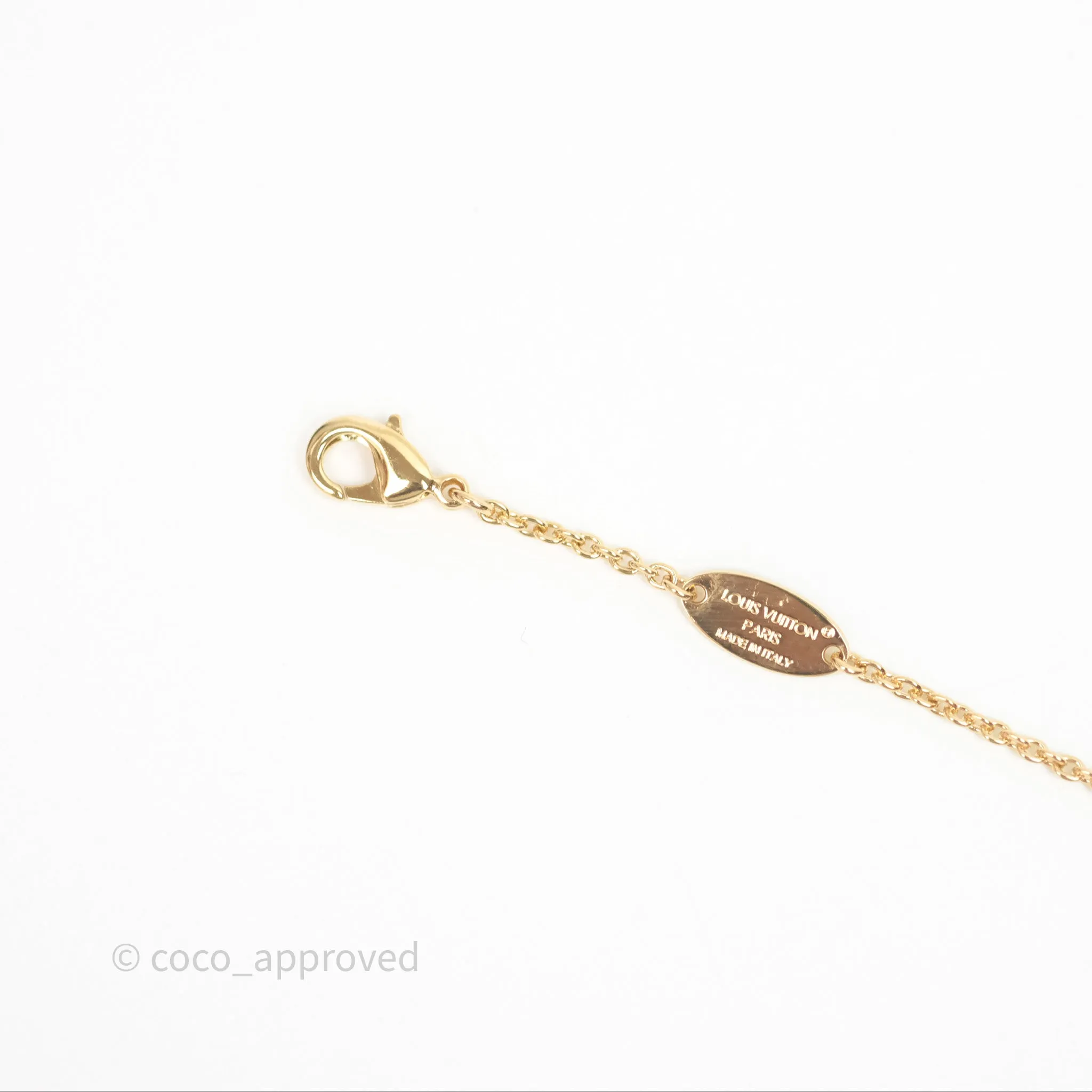 Louis Vuitton Floragram Necklace Pearls Gold Tone