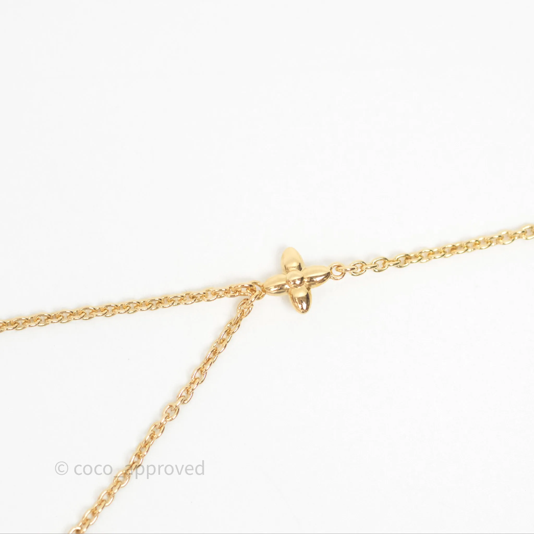 Louis Vuitton Floragram Necklace Pearls Gold Tone