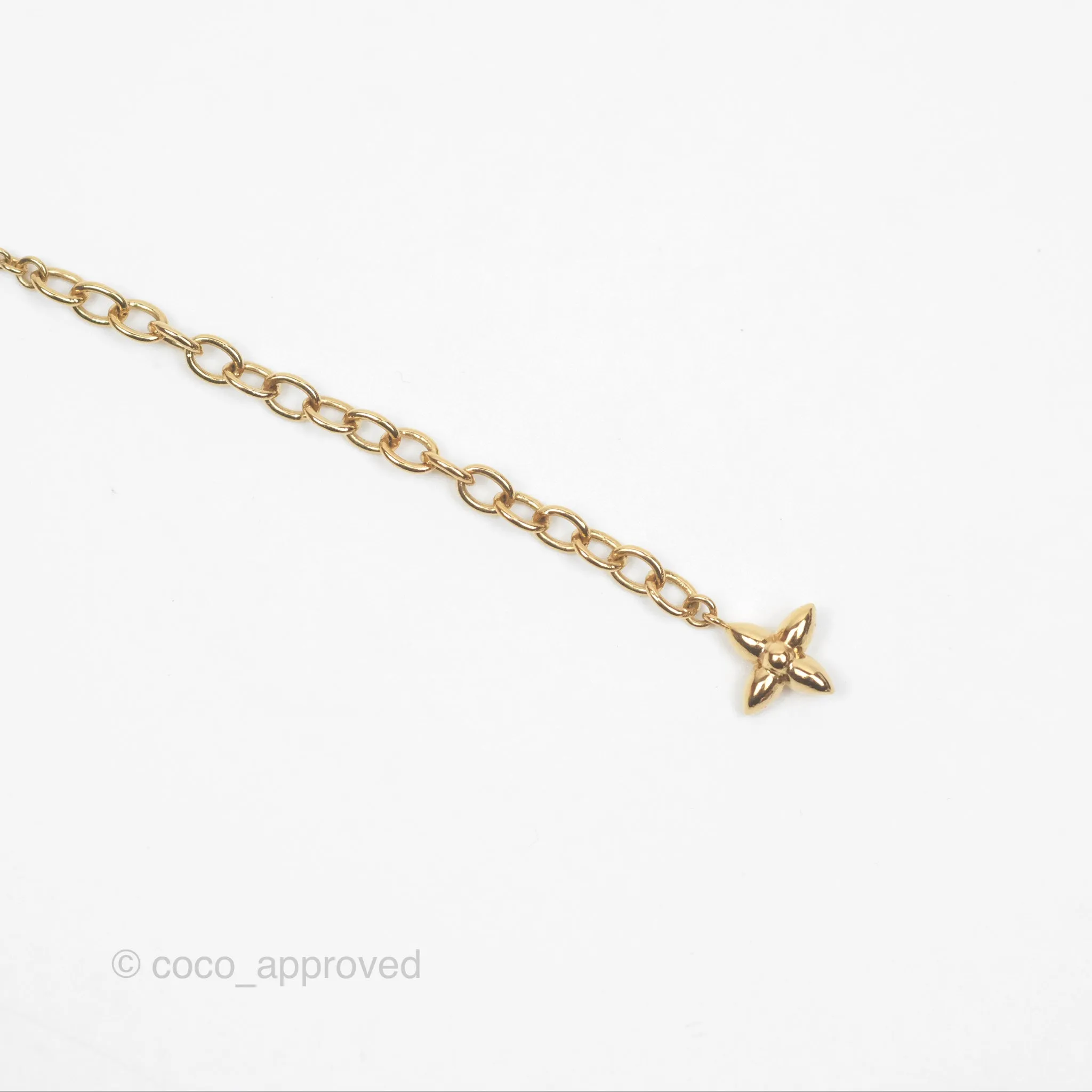 Louis Vuitton Iconic Tresor Necklace White/Pink Crystals Gold Tone