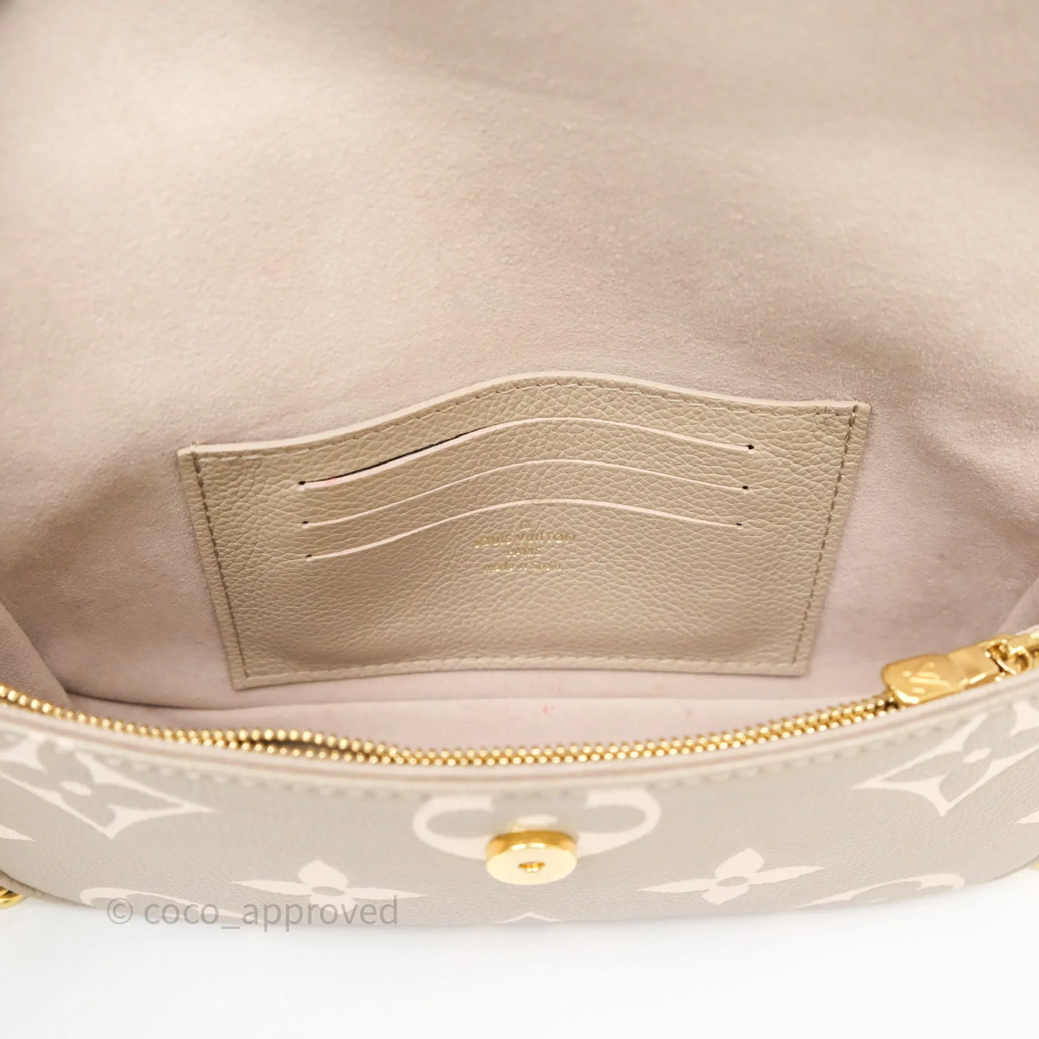 Louis Vuitton Ivy Wallet on Chain Monogram Empreinte Dove/Cream
