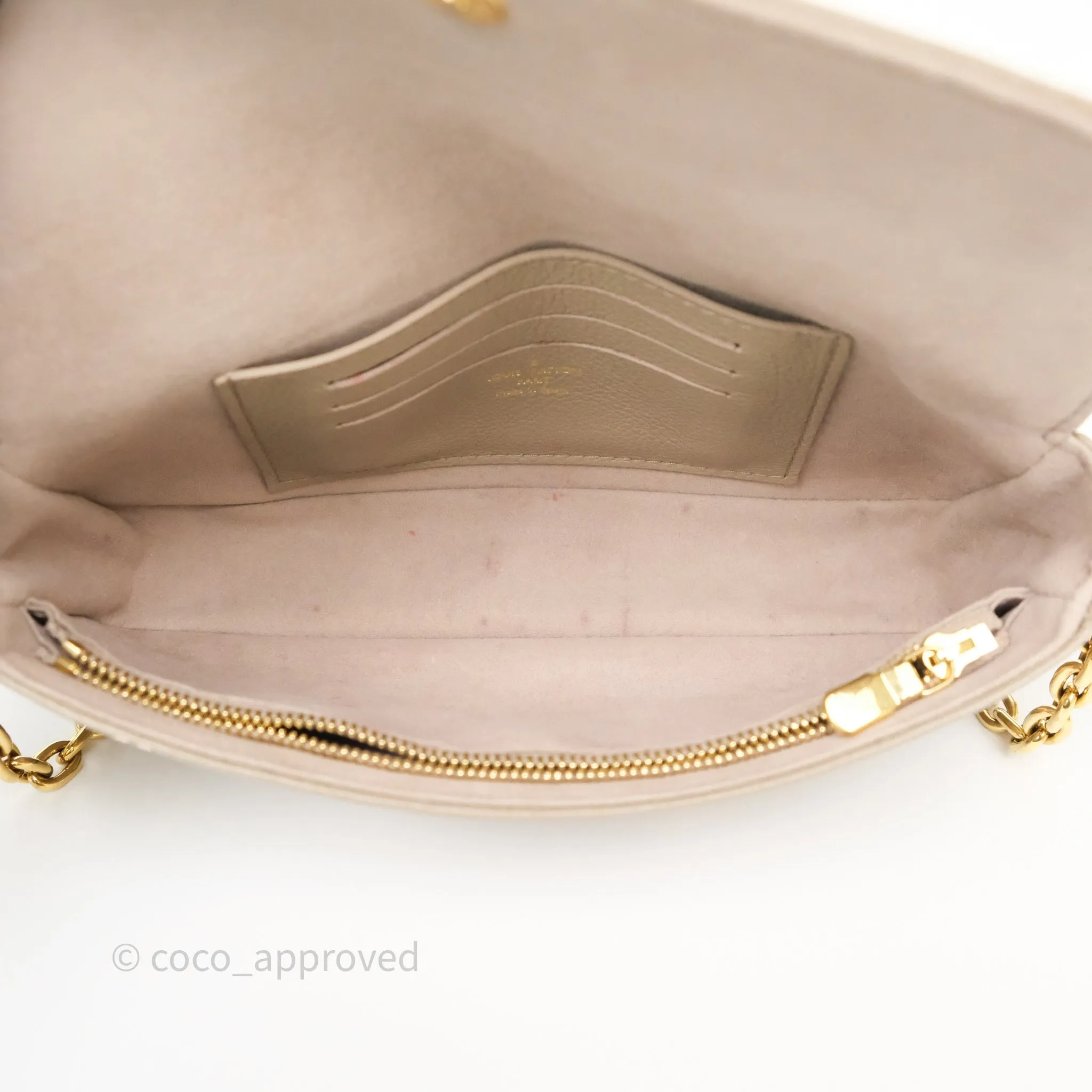 Louis Vuitton Ivy Wallet on Chain Monogram Empreinte Dove/Cream
