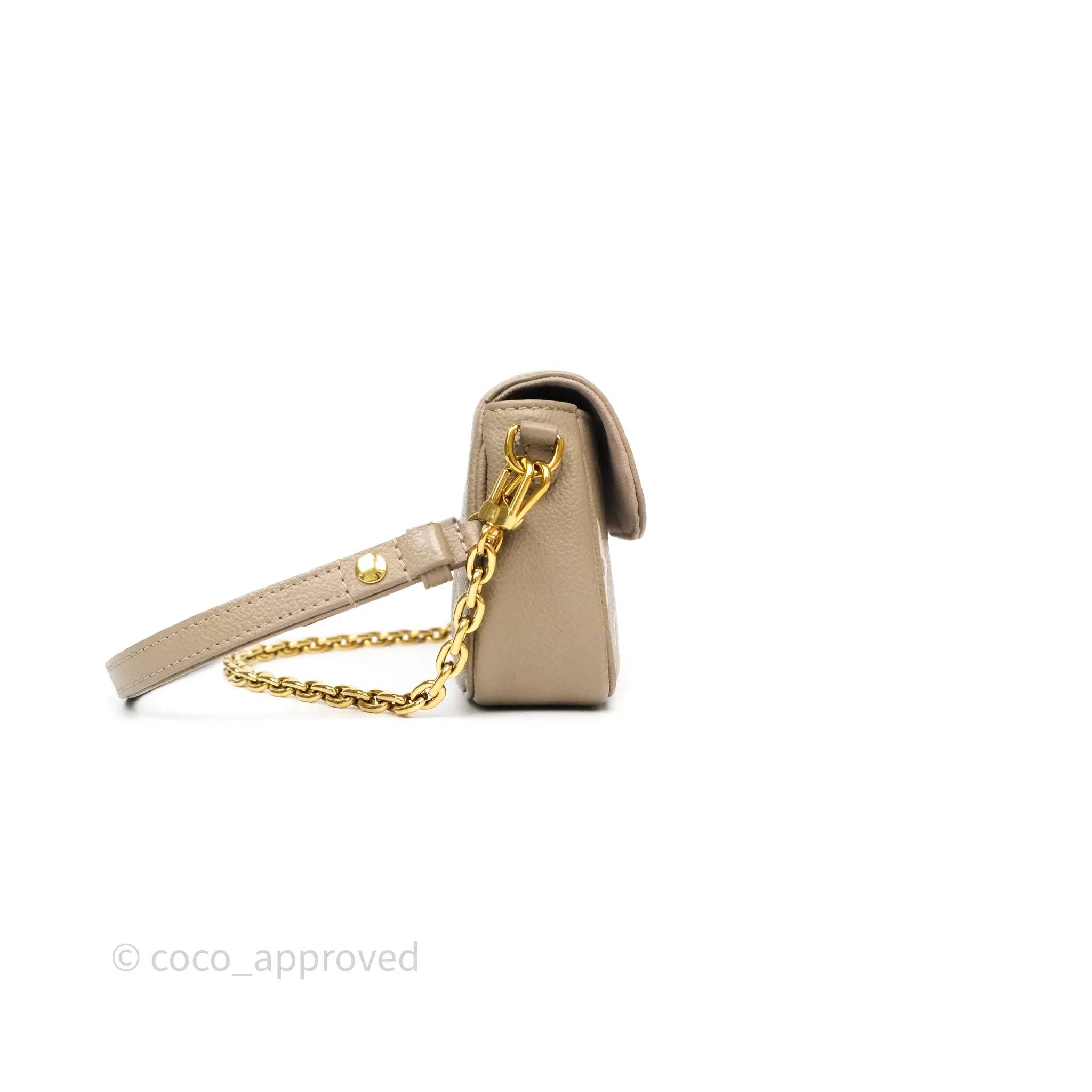 Louis Vuitton Ivy Wallet on Chain Monogram Empreinte Dove/Cream