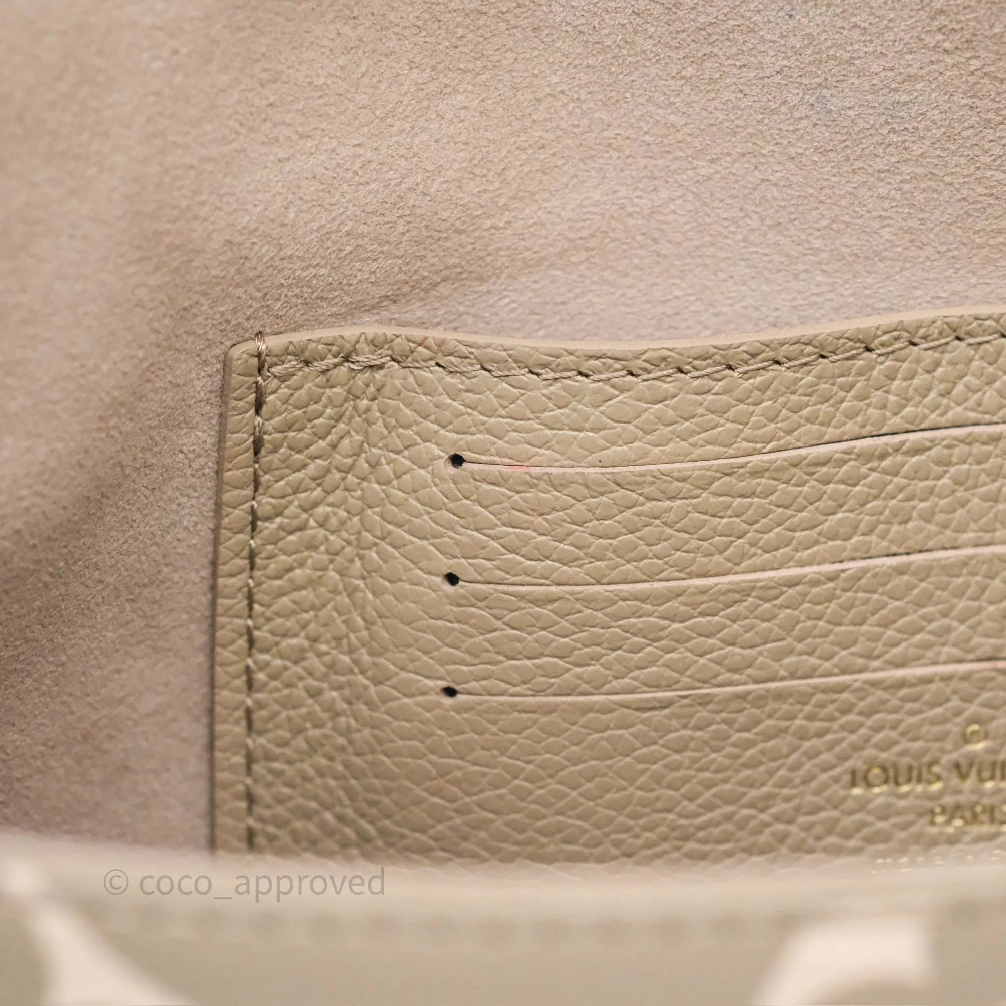 Louis Vuitton Ivy Wallet on Chain Monogram Empreinte Dove/Cream